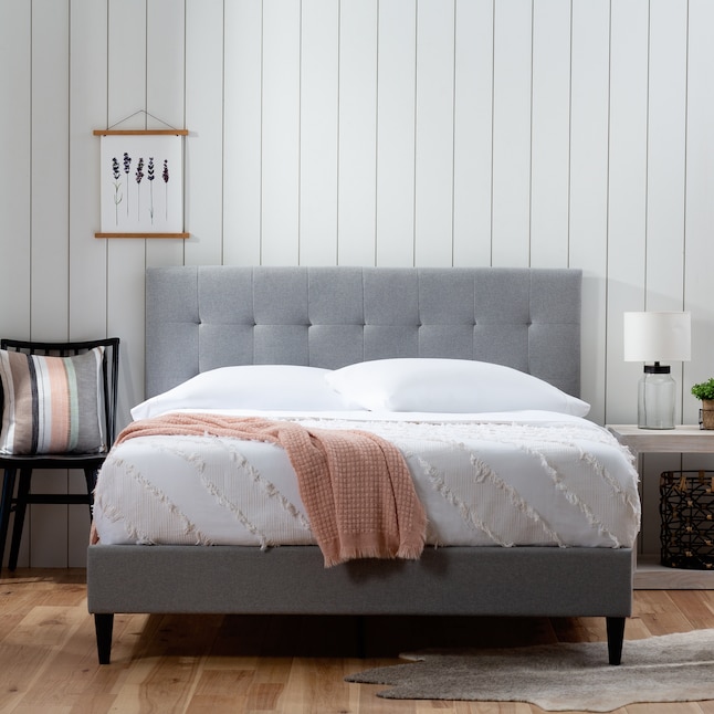 California King Upholstered Bed, Cal King Tufted Headboard And Frame