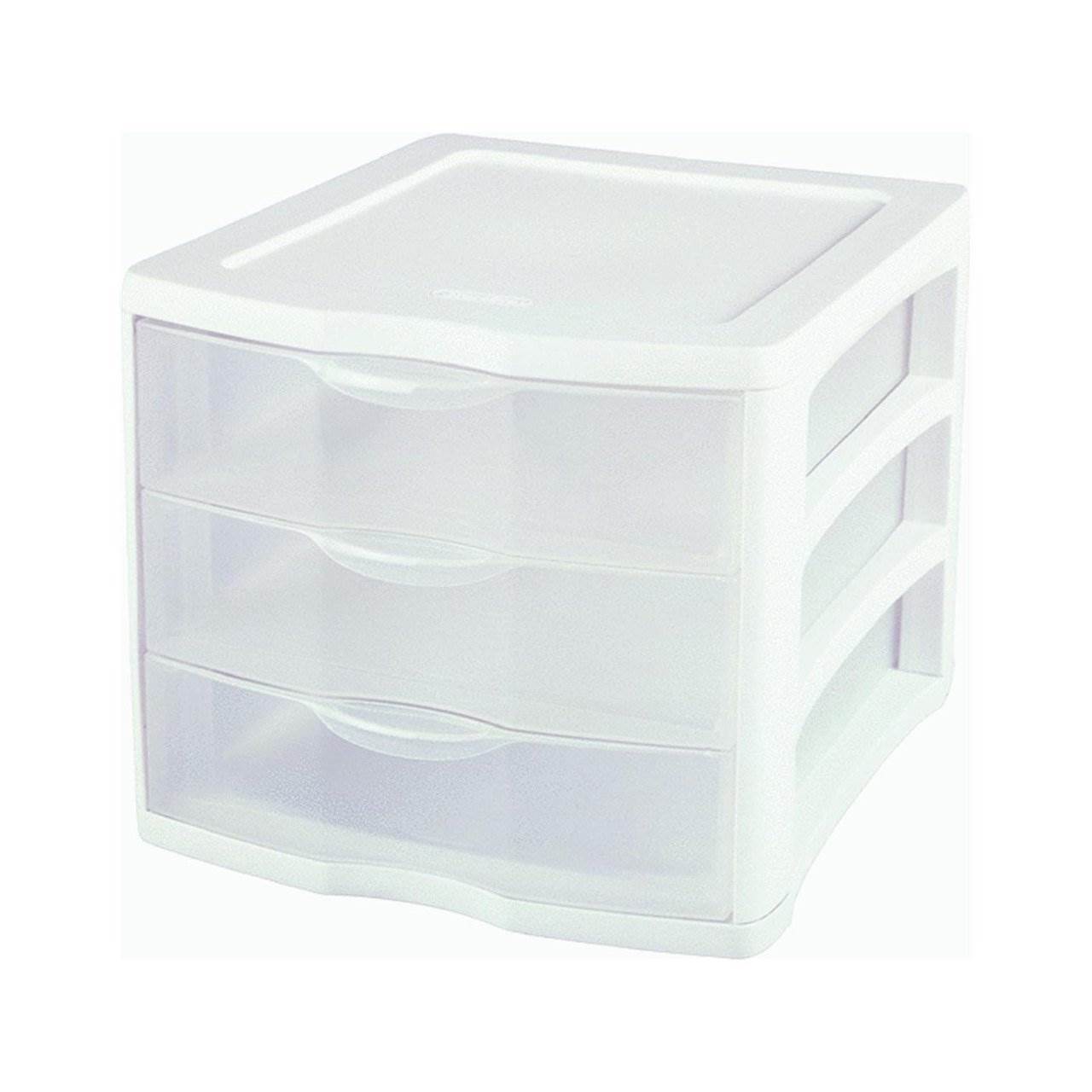 Sterilite Corporation 2-Pack 3-Drawers Brown Stackable Plastic