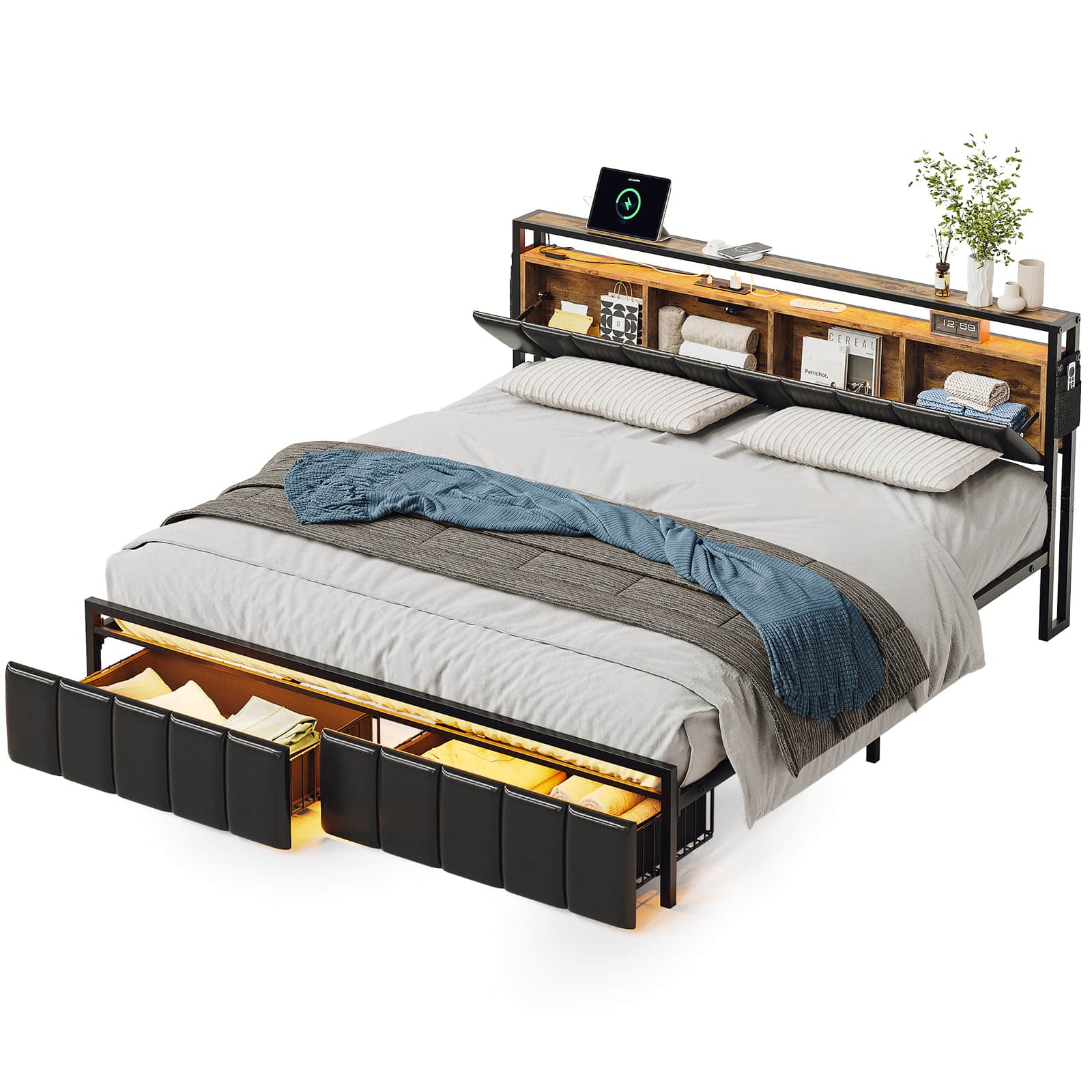 Bestier LOW-B700653H-LBLK beds - View #4