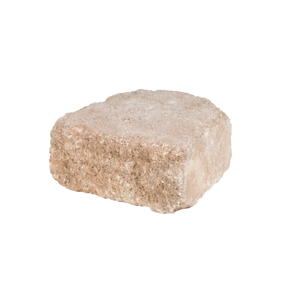  110009840 4-in H x 8.6-in L x 8-in D Sand/Tan Concrete Retaining Wall Block