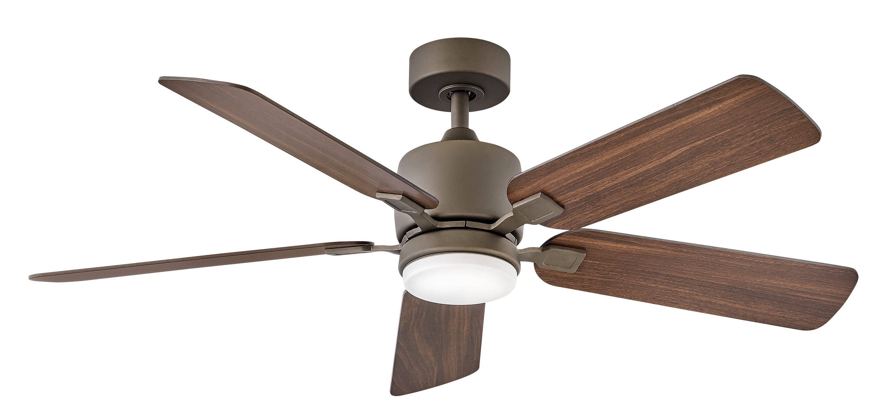 Hinkley Croft 42-in Metallic Matte Bronze with Walnut, Metallic Matte Bronze Blades Integrated LED Indoor Smart Ceiling Fan with Light (5-Blade) 904042FMM-LIA Sansujyuku sansujyuku.com