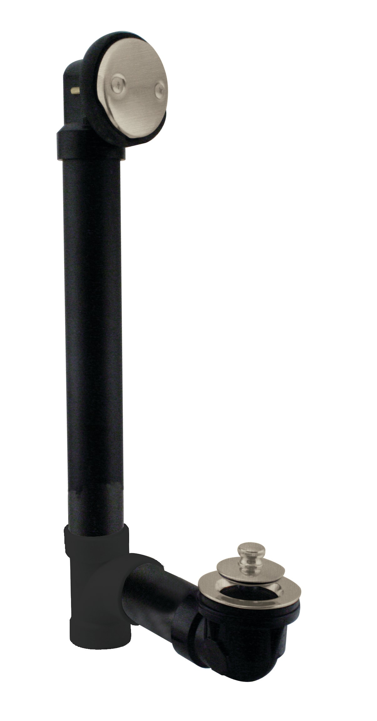 WESTBRASS D4941-20 Twist and Close Sch. 40 Abs Bath Waste with Two-hole Elbow In Stainless Steel D4941-20