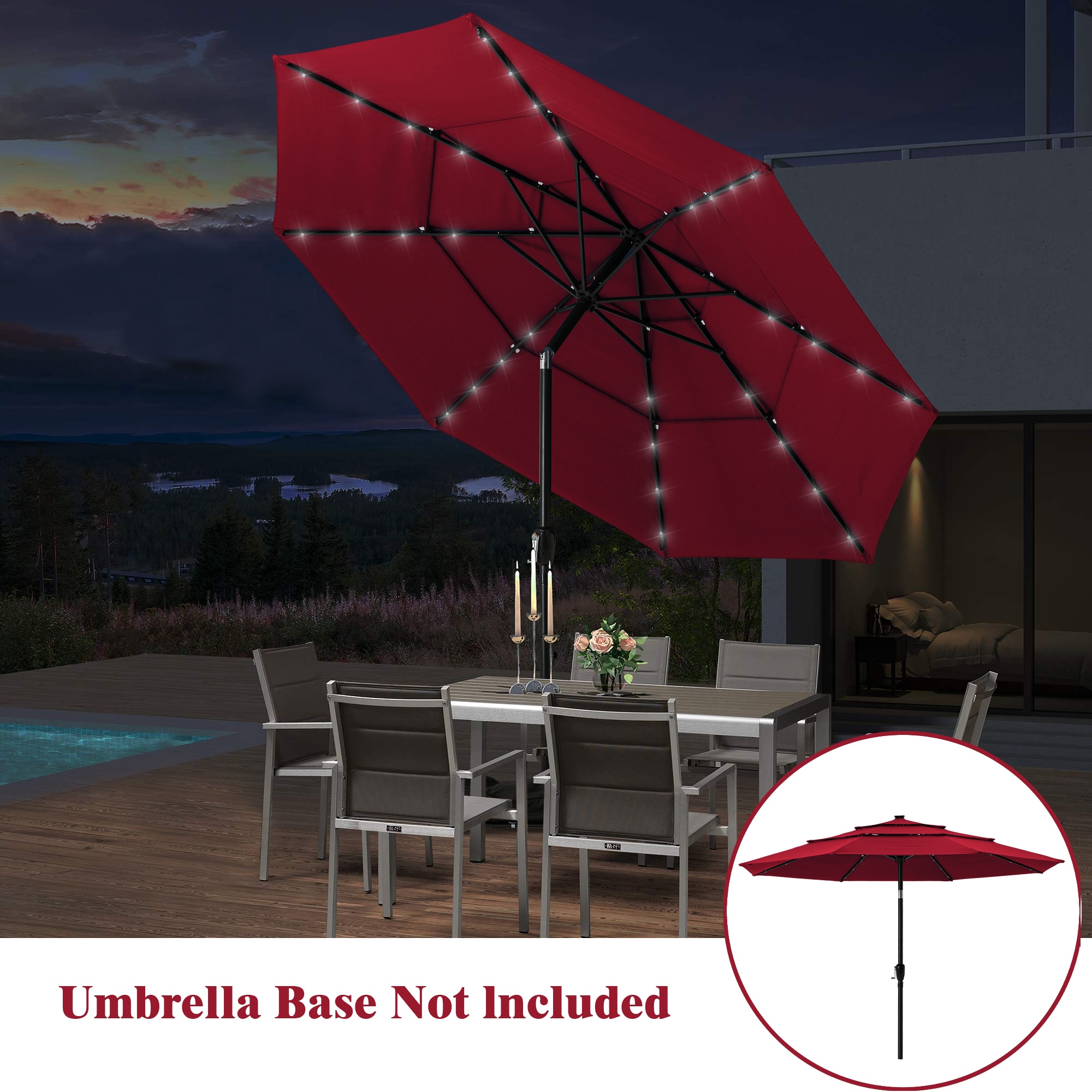 Clihome CLI-21ED42-1-RD Umbrellas-2 - View #4