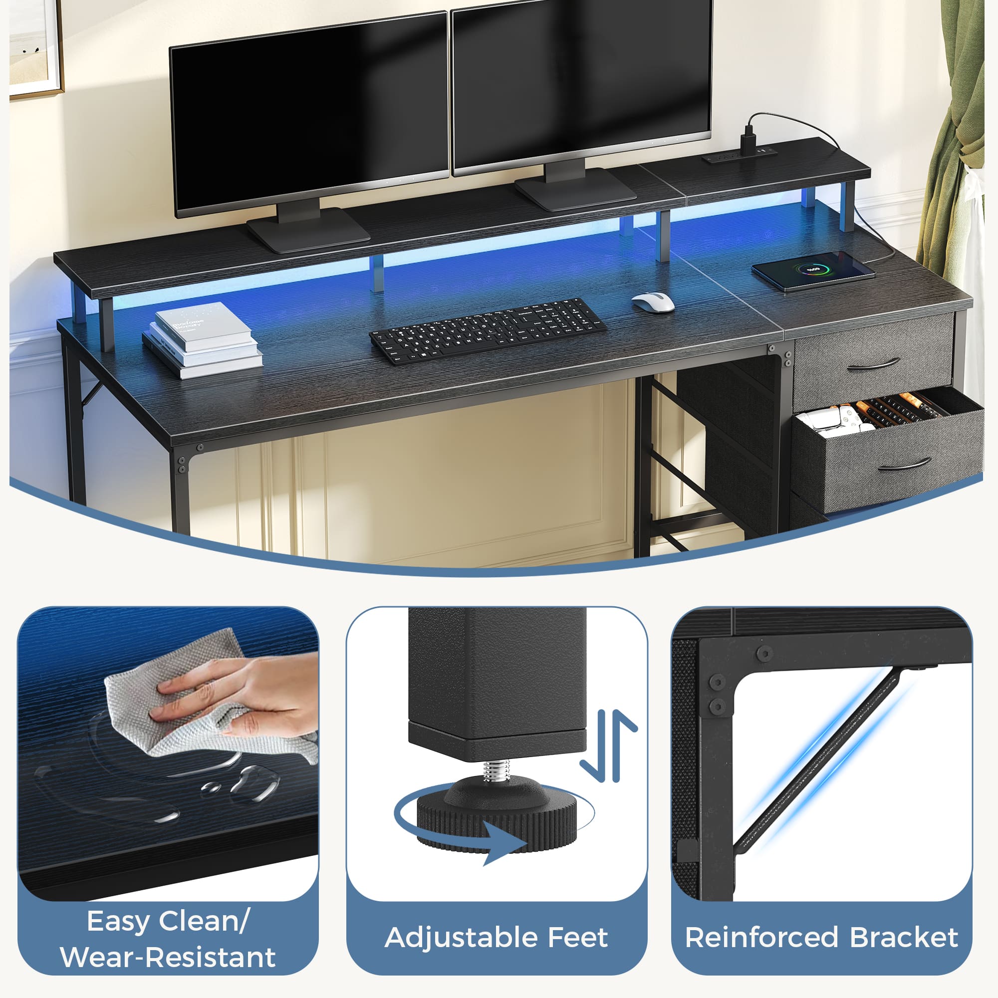 Sweetcrispy L-FH-GDZ4CJD-47BK desks - View #5