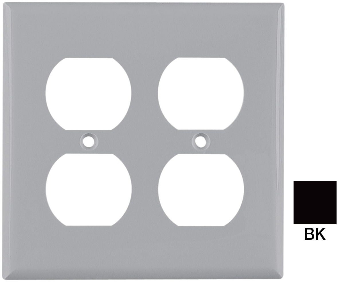 Eaton 5150BK 2 -Gang Black Nylon Round Wall Plate