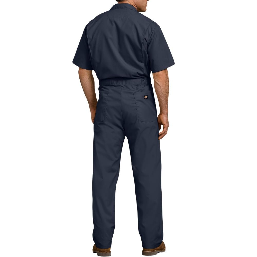 Dickies Men's Dark Navy Short Poplin Coverall (Large) at Lowes.com