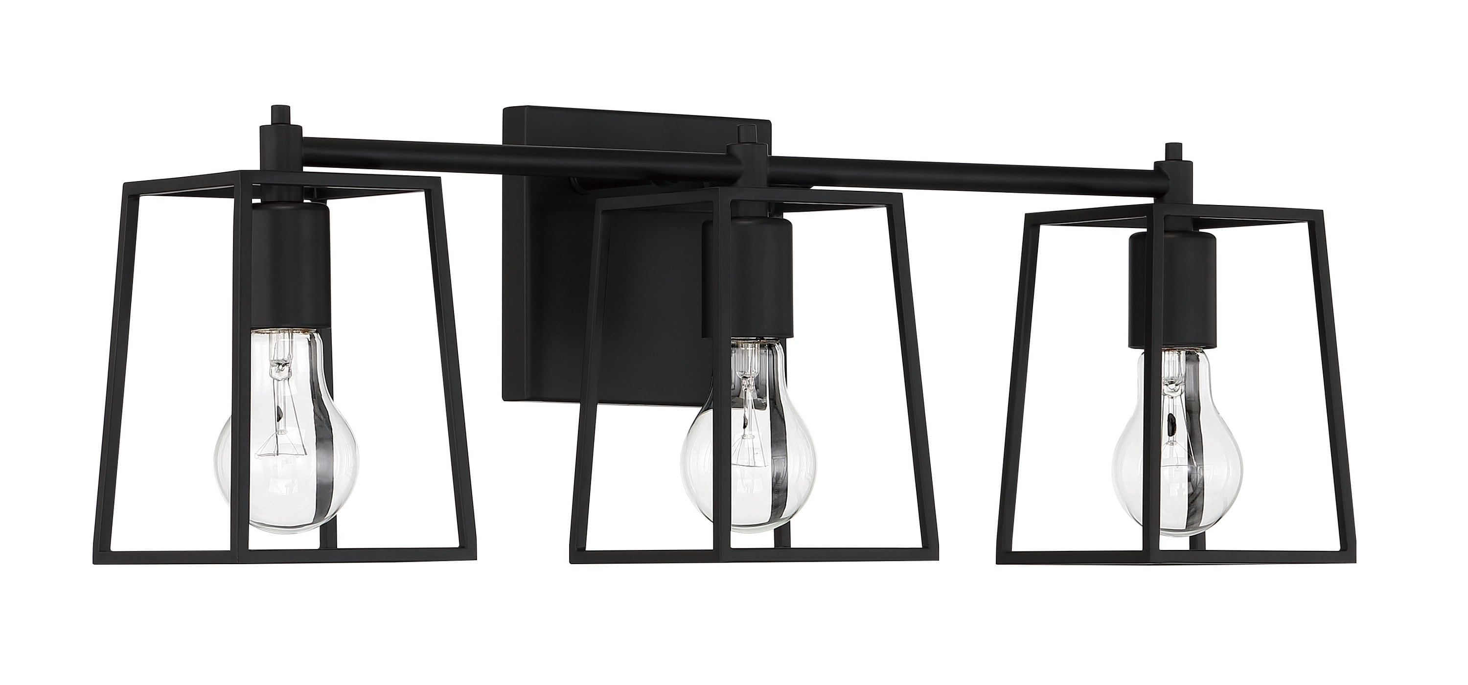 Craftmade 12123FB3 Dunn 22.75-in 3 -Light Matte Black Transitional Vanity light