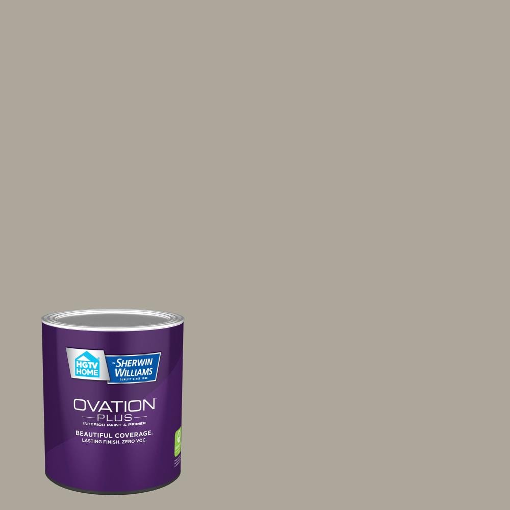 HGTV HOME by Sherwin-Williams 6004-1C-2557199 Ovation Plus Flat Ashen Grey 6004-1C Latex Interior Paint Paint + Primer ( 1-quart )