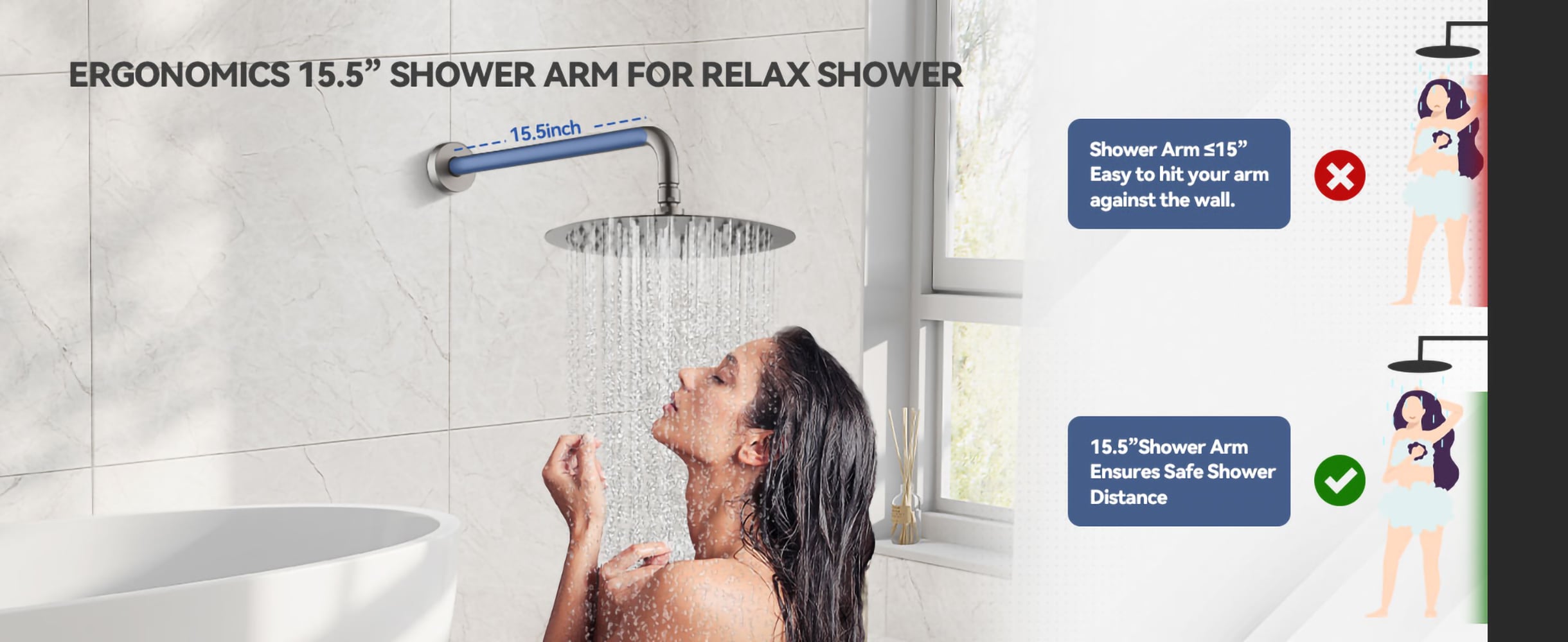 CASAINC CASA03CP-10 Showerhead-Bar-Panels - View #11