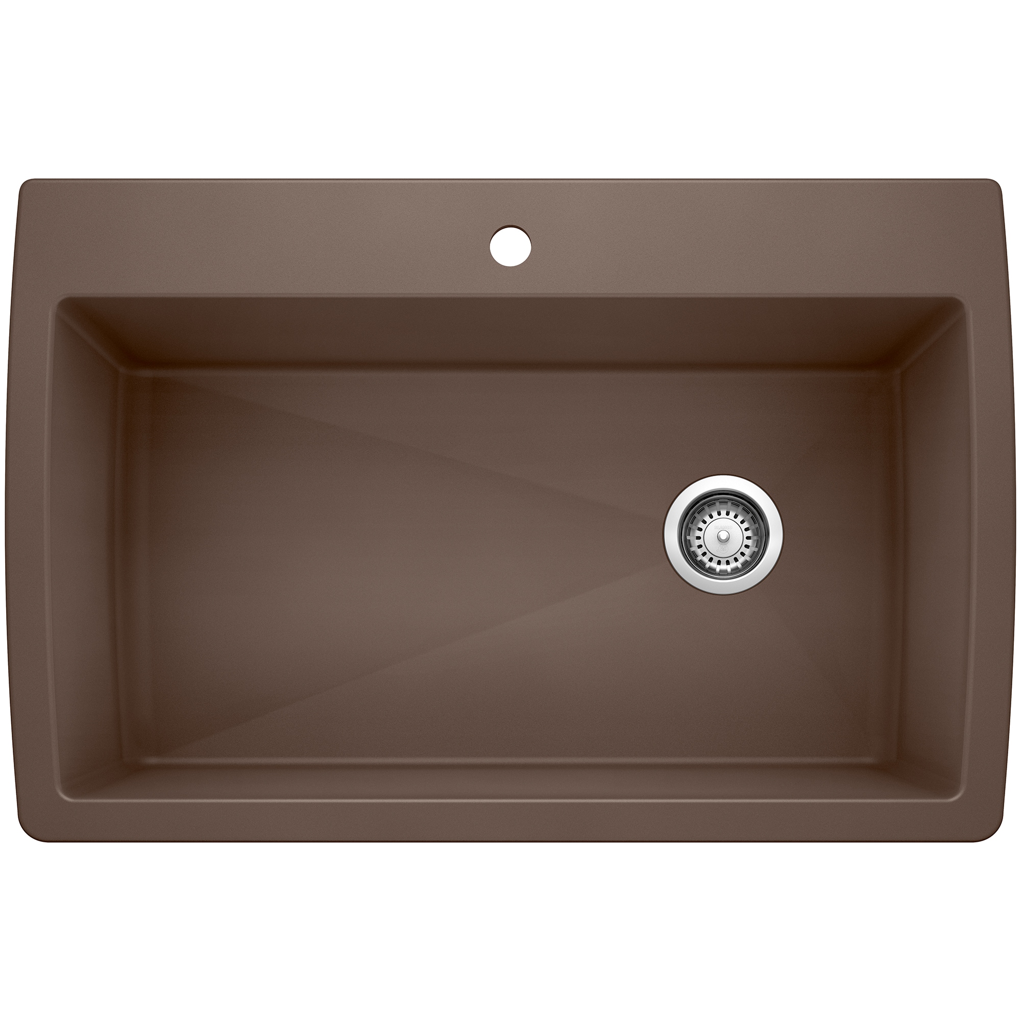BLANCO 440192 Diamond Silgranit Drop-in or undermount 33.5-in x 22-in Granite Single bowl 1-Hole Kitchen Sink