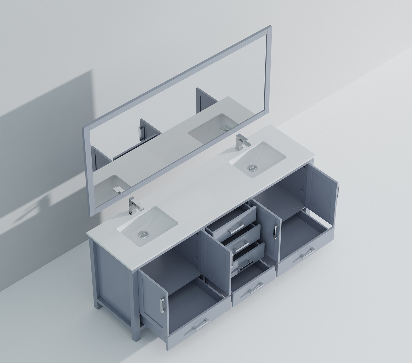 Lexora LJ342284DBWQM34 Bath-Vanity-Combo - View #11