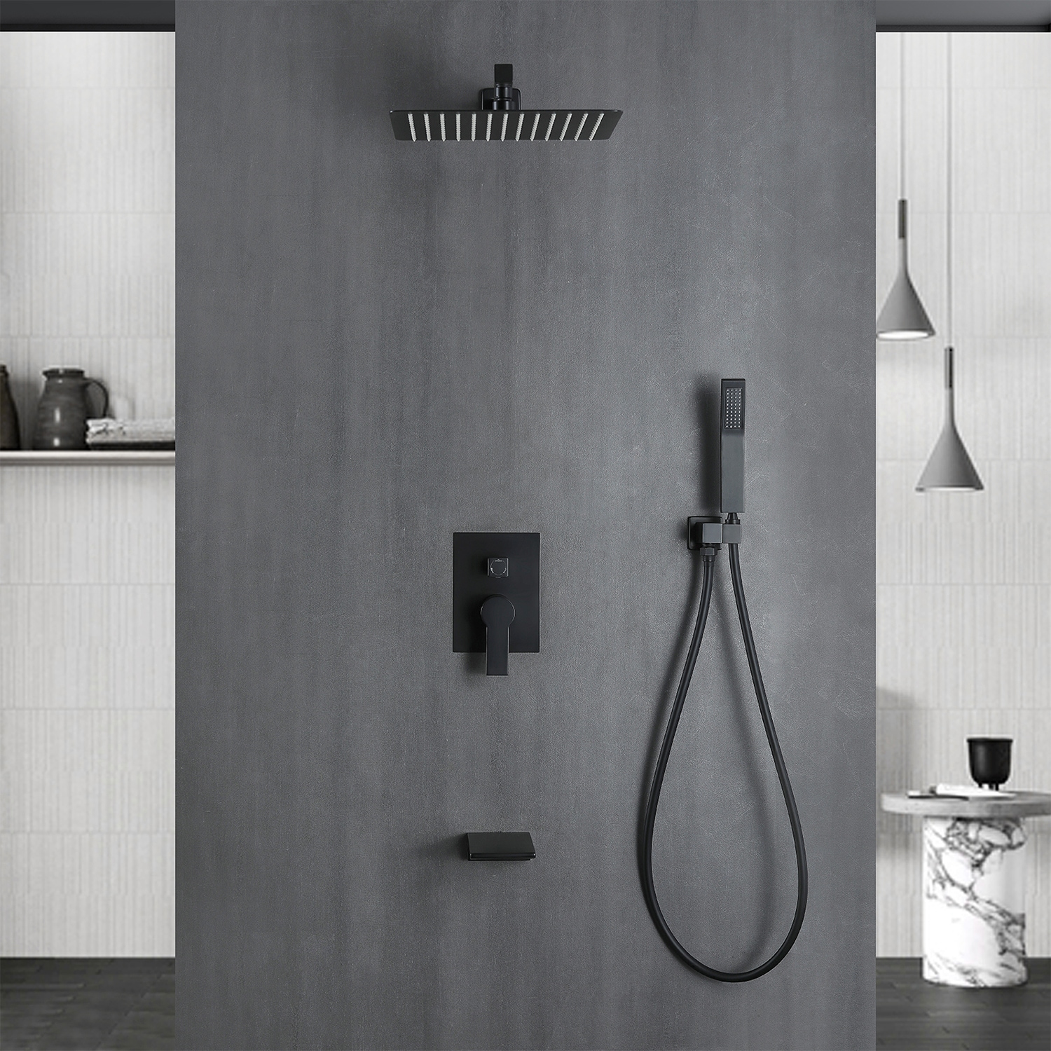 Cobbe SSF0212B Showerhead-Bar-Panels - View #3