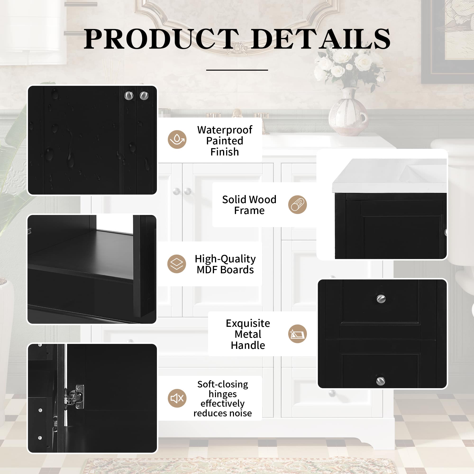 Vynxaria LEXY1351-DJYS-SZT121 Bath-Vanity-Combo - View #5