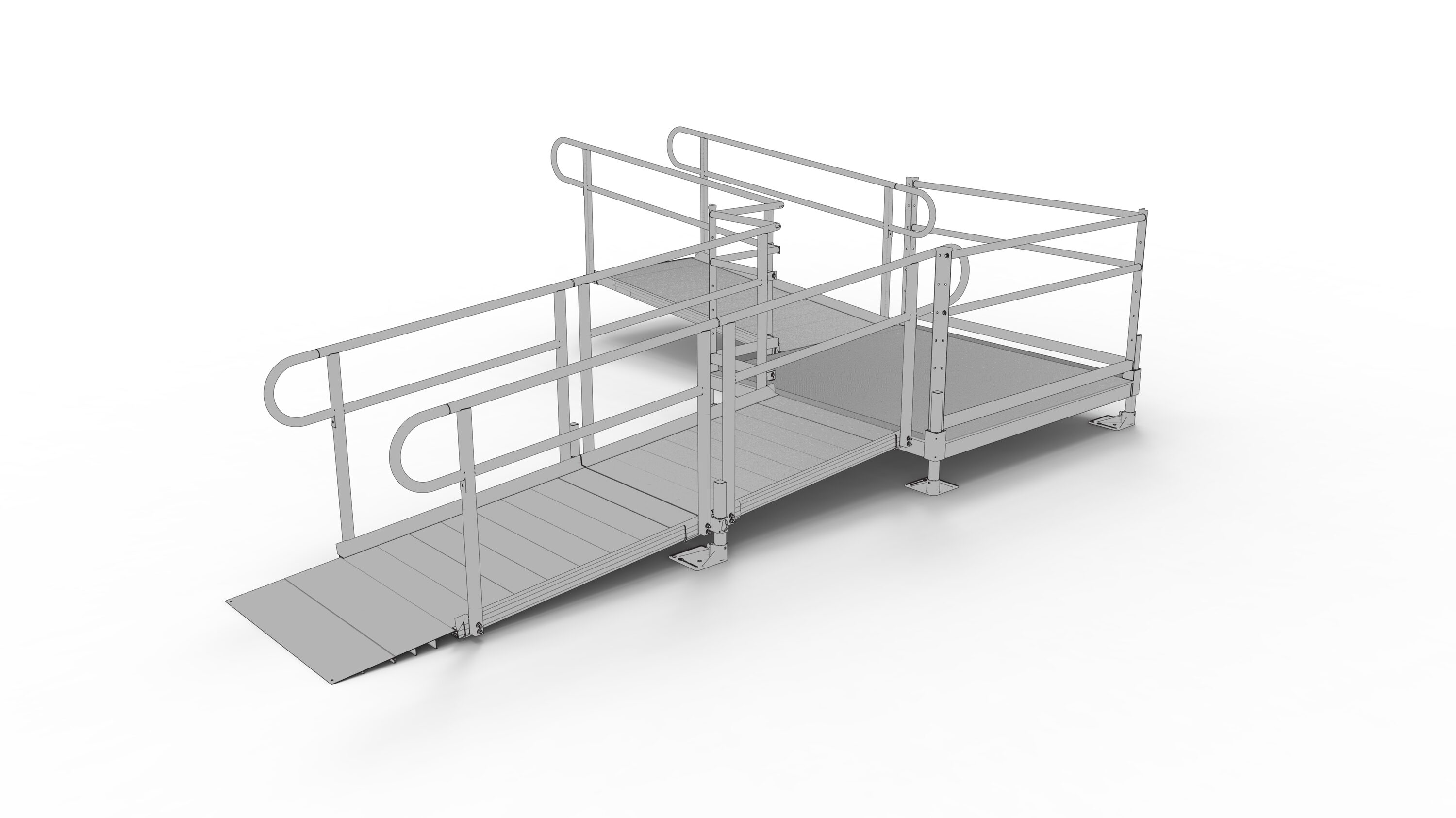 EZ-ACCESS PATHWAY 14-ft x 147.625-in Aluminum Modular Entryway ...