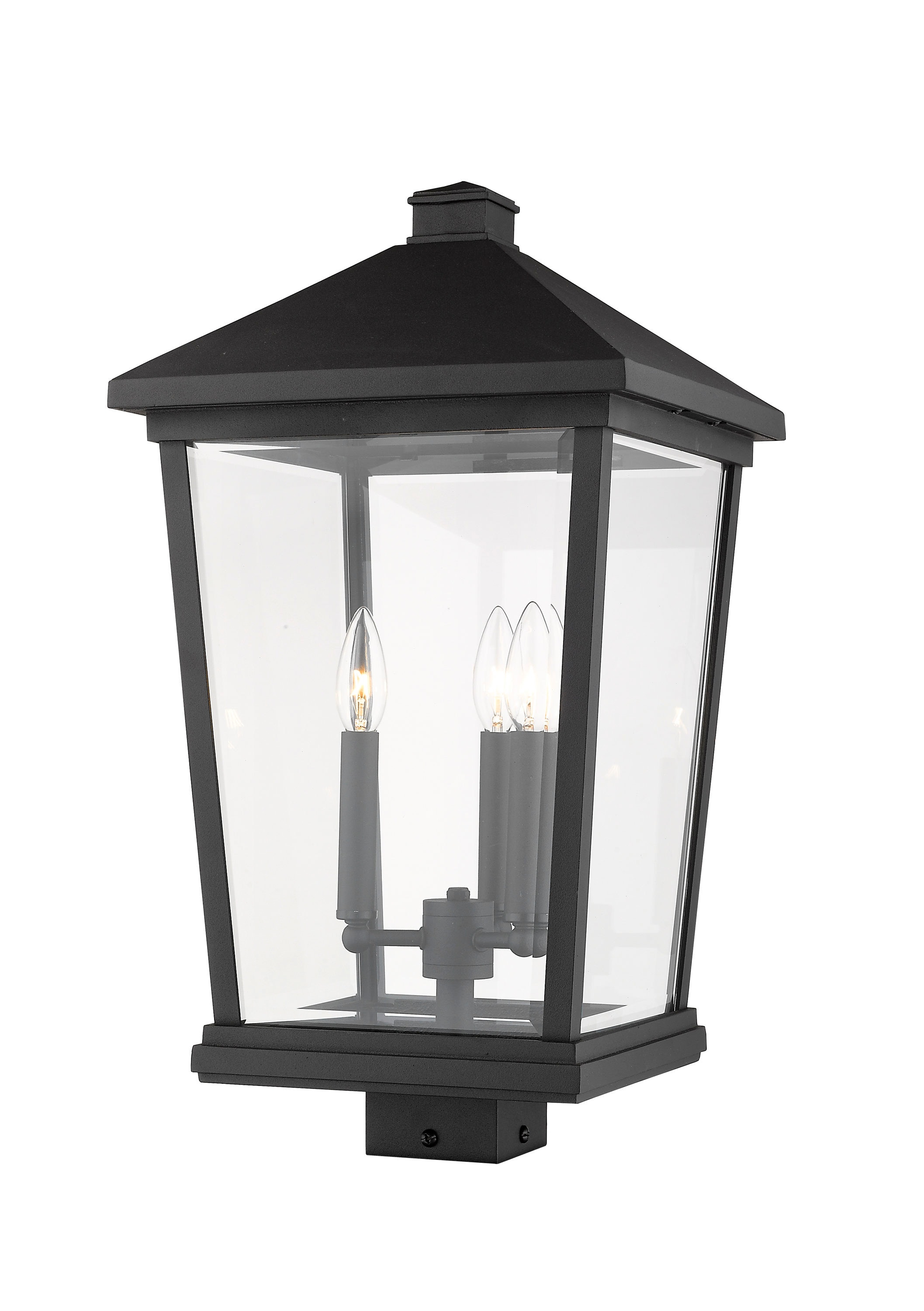 Z-Lite 568PHXLS-BK Beacon 22.25-Inches Black Transitional Outdoor Light post lantern