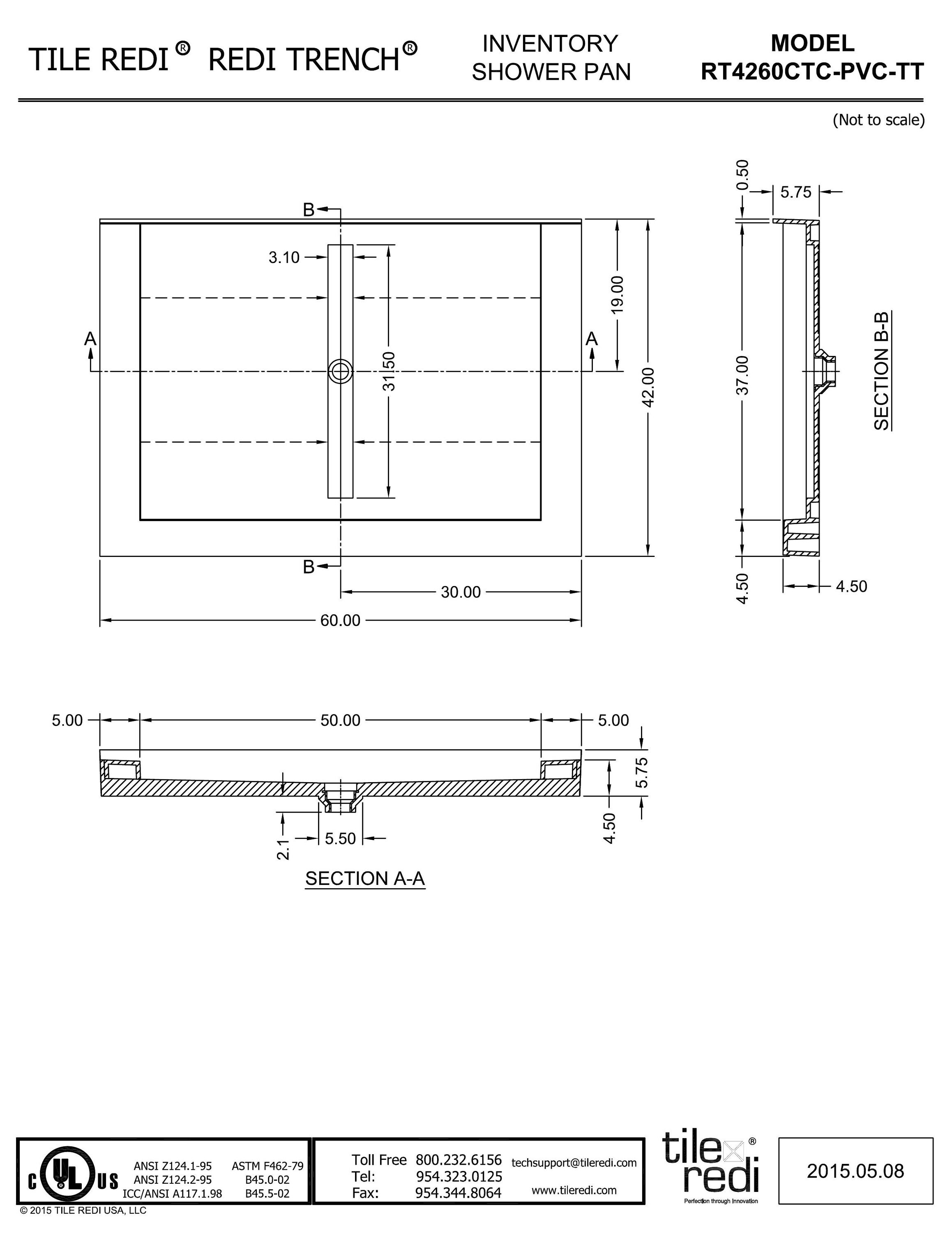 Tile Redi RT4260CTC-PVC-TT Shower-Floors - View #7