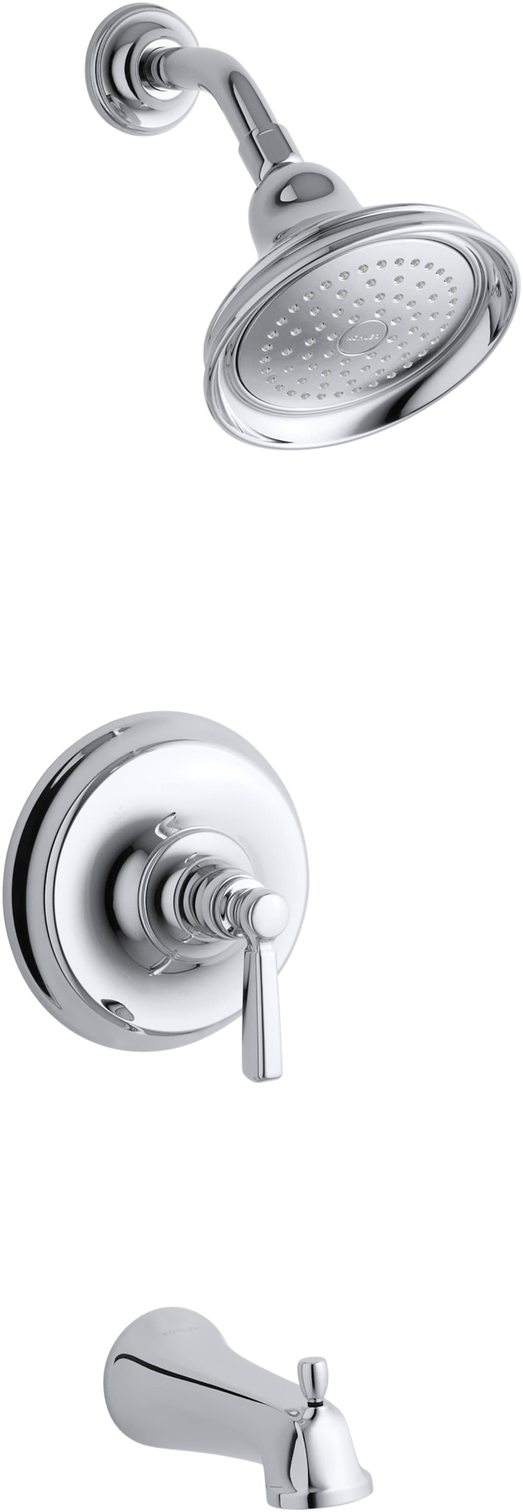 KOHLER TS10581-4-CP Bancroft Polished Chrome 1-handle Single function 5.96-Inches Round Shower Faucet