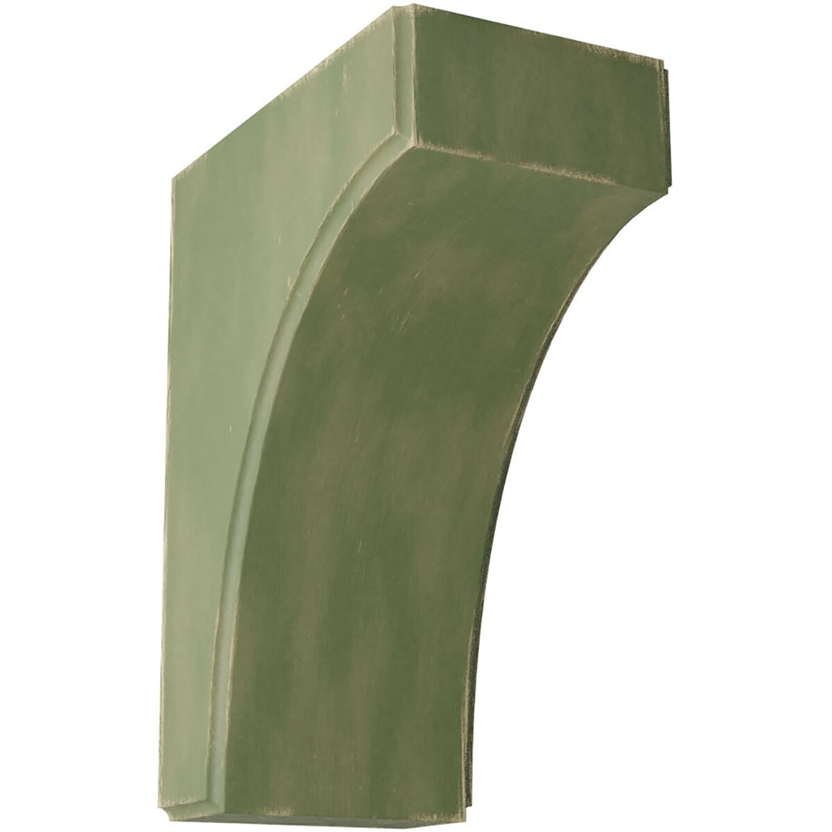 Ekena Millwork BKTWD04X06X08CVGR Clarksville 3-1/2-in x 6-in x 8-in Rubberwood Green Wood Standard Bracket