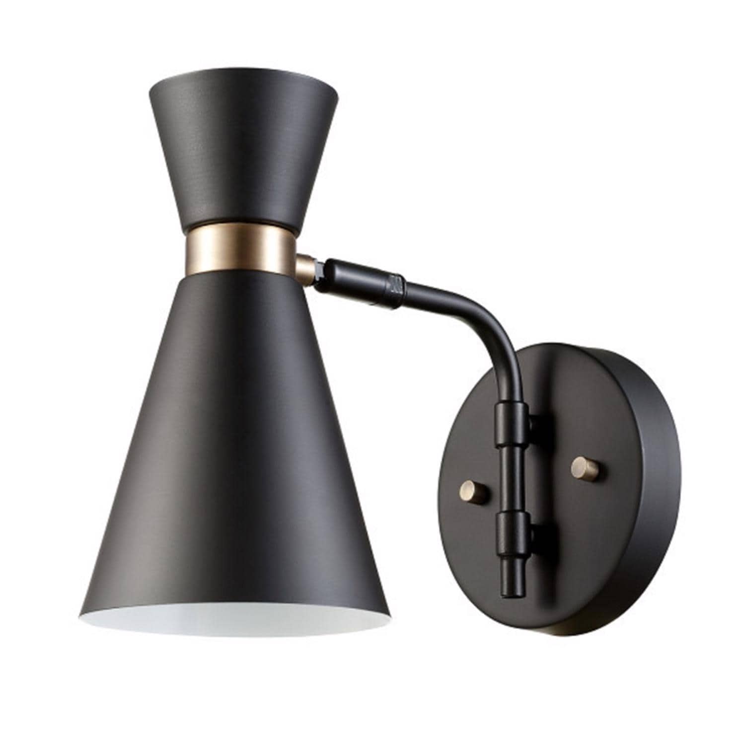 Globe Electric - Belmont 1 Light Satin Black Hourglass Wall Sconce
