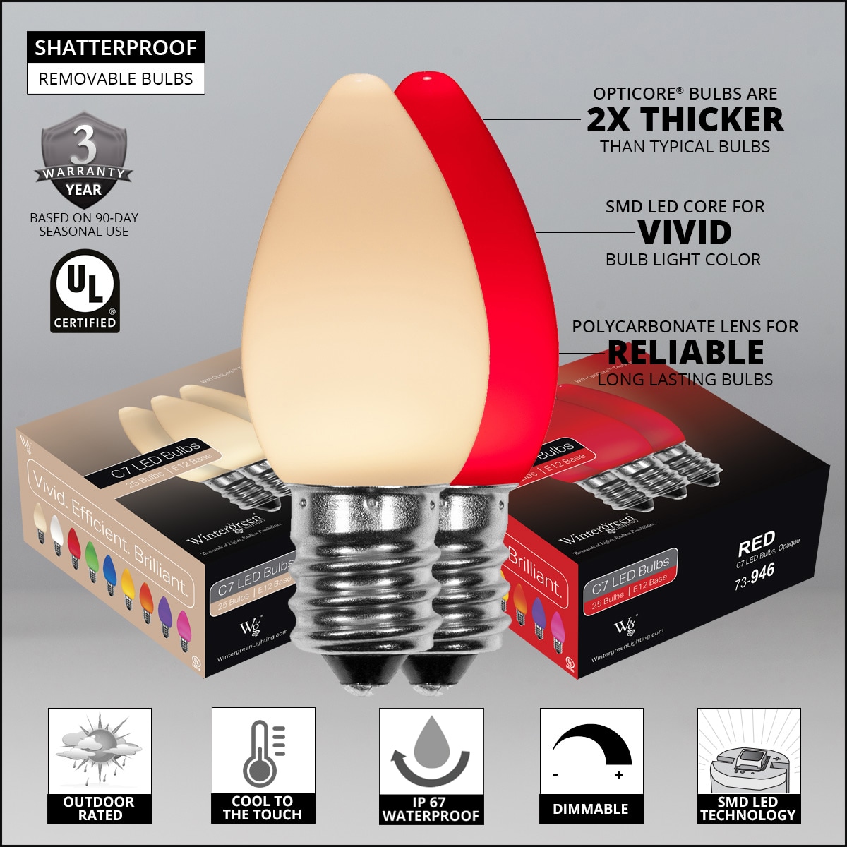 Wintergreen Lighting 80188 Christmas-String-Lights - View #4