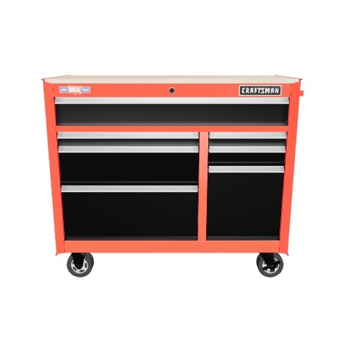 CRAFTSMAN 2000 Series 41-in W x 35-in H 7-Drawer Steel Rolling Tool Cabinet (Red)