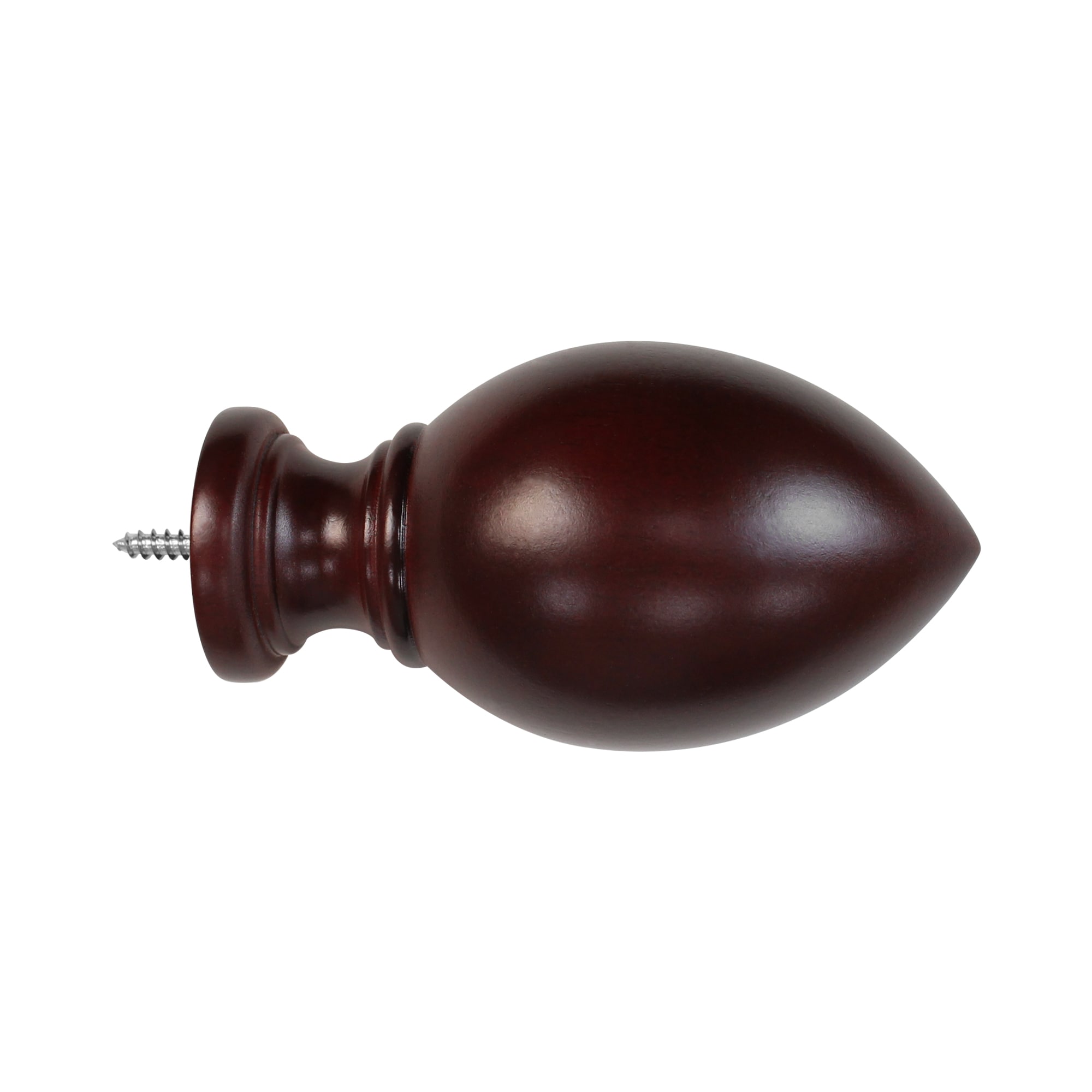 Lumi Home Furnishings Mahogany Wood Curtain Rod Finials
