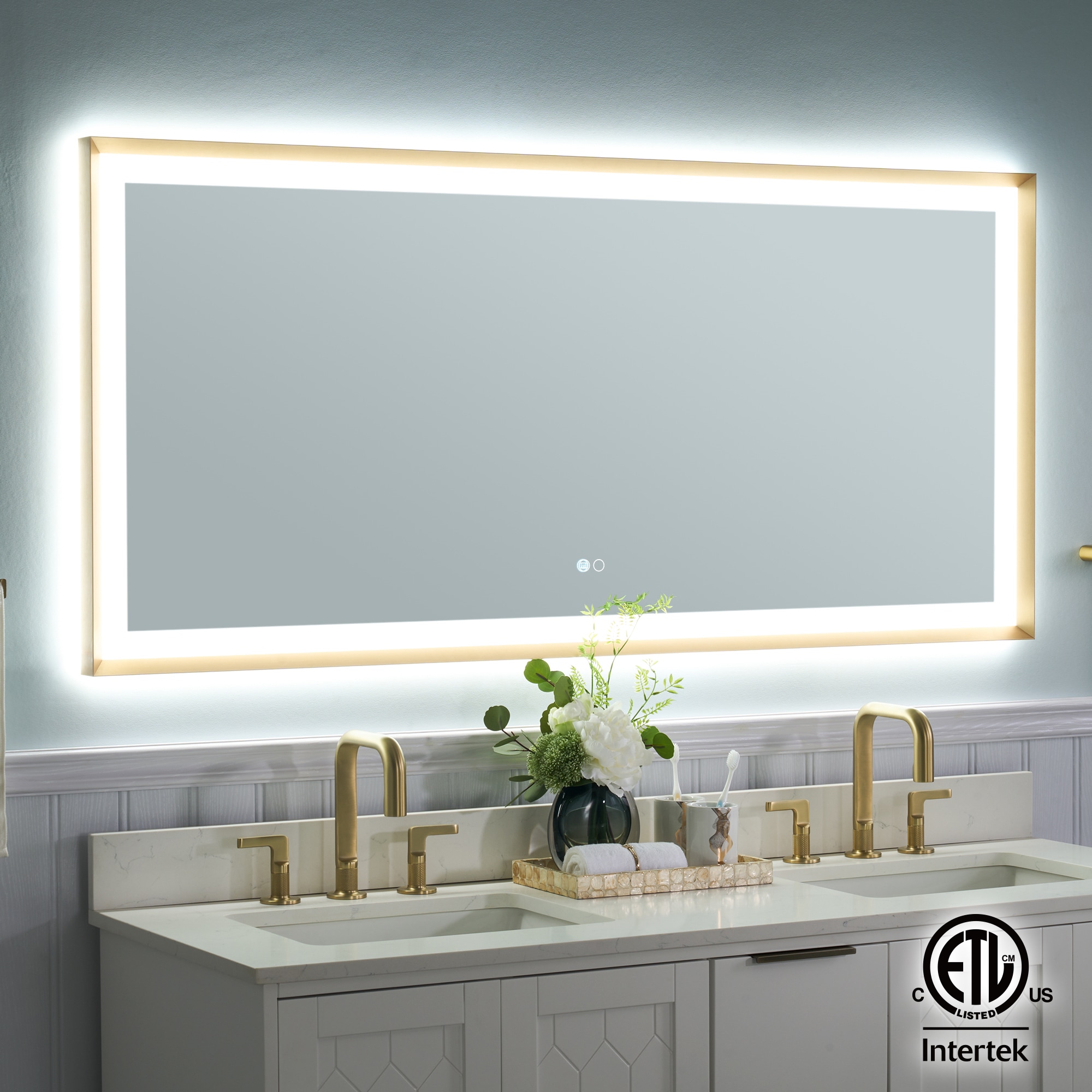 WELLFOR W6FM6028BG Framed-Bath-Mirrors - View #4