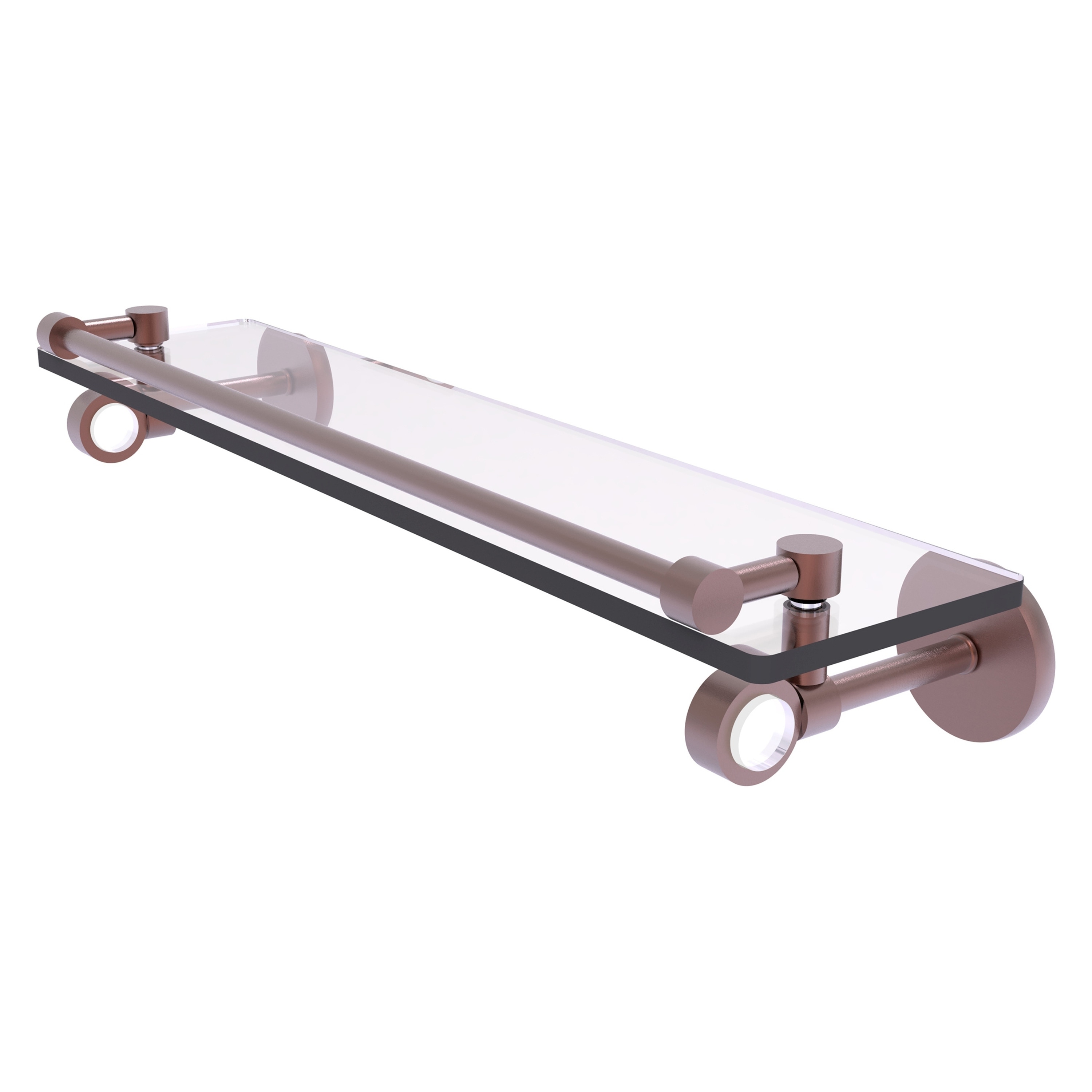 Allied Brass CV-1-22-GAL-CA Clearview Antique Copper 1-Tier Wall Mount Bathroom Shelf (22-in x 3.75-in x 5-in)