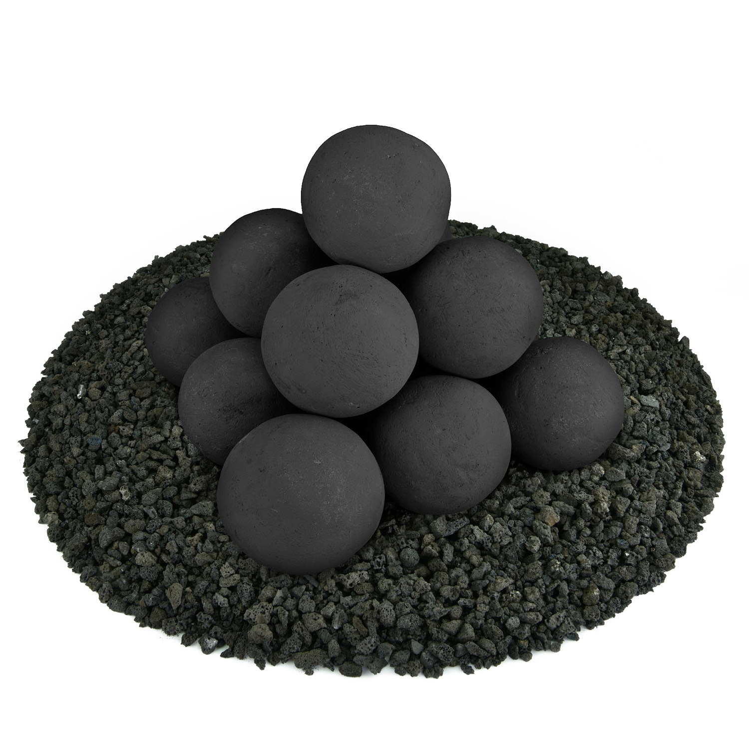 Yard Elements 01-0582 Matte Black Ceramic Fire glass