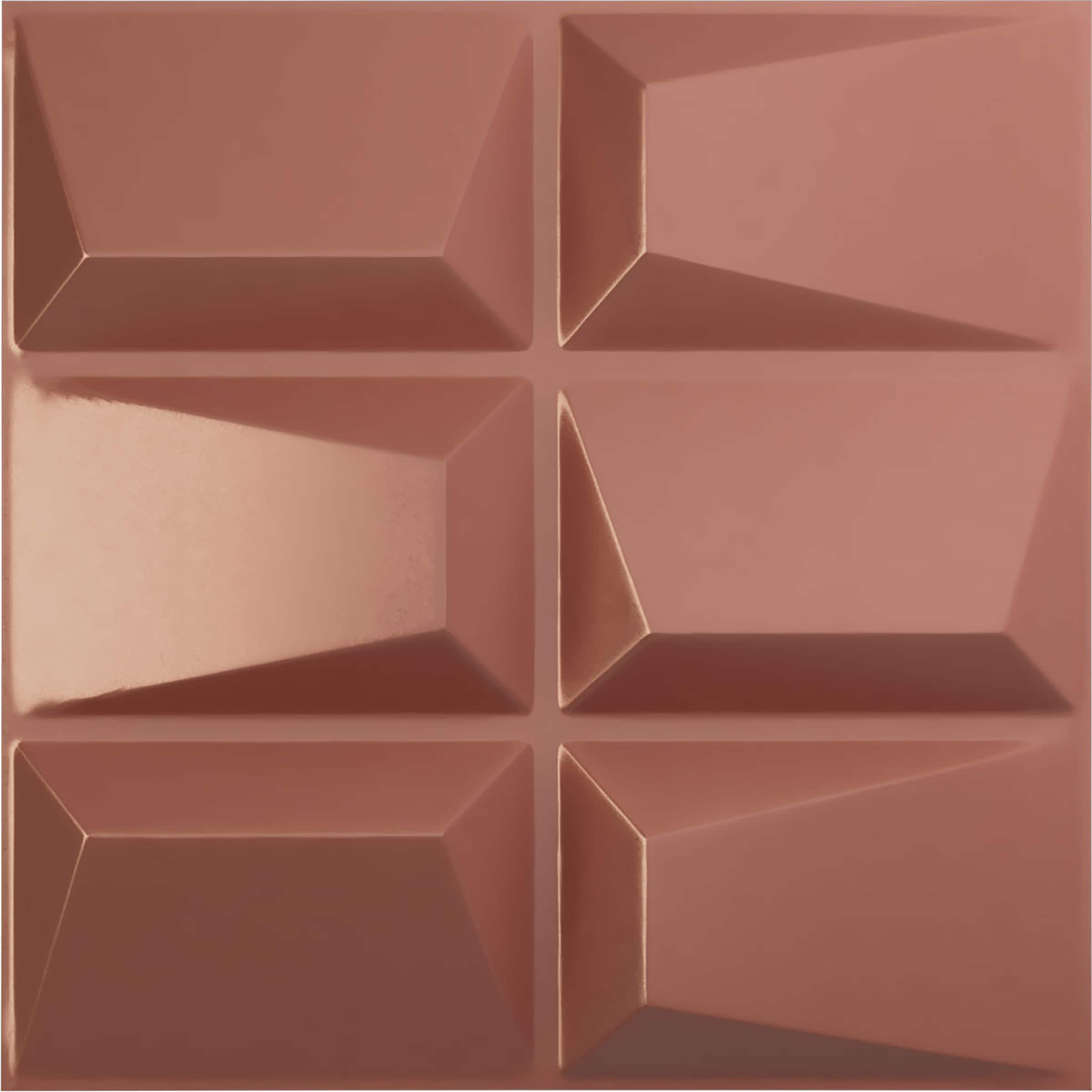 Ekena Millwork WP20X20STFCP 19-5/8-in x 19-5/8-in Embossed Paintable/Stainable Pink PVC Wall Panel (