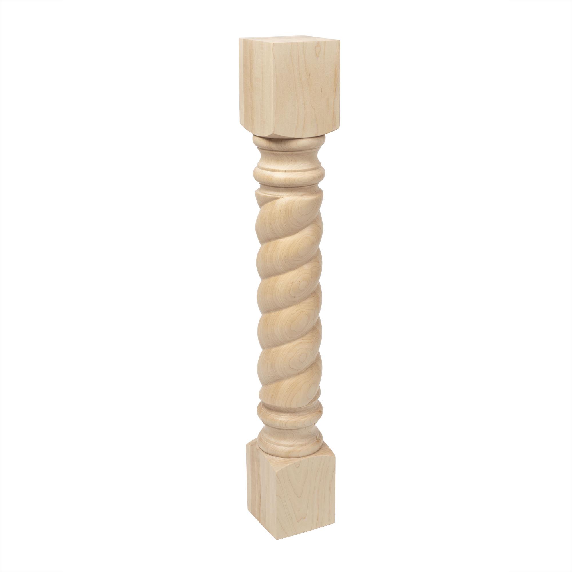 35.25" Unfinished Maple Rope Kitchen Island Leg