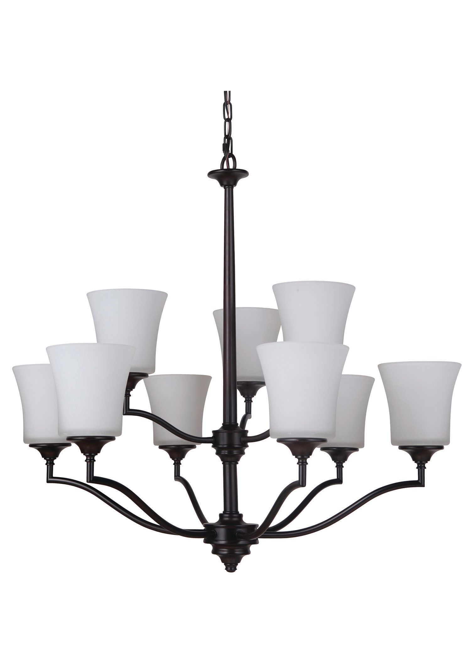 Craftmade 41729-OB Helena 9 -Light Oil-rubbed Bronze Transitional For Use in Bedrooms, Dining Rooms, Foyers, Kitchens, Living Rooms Chandelier