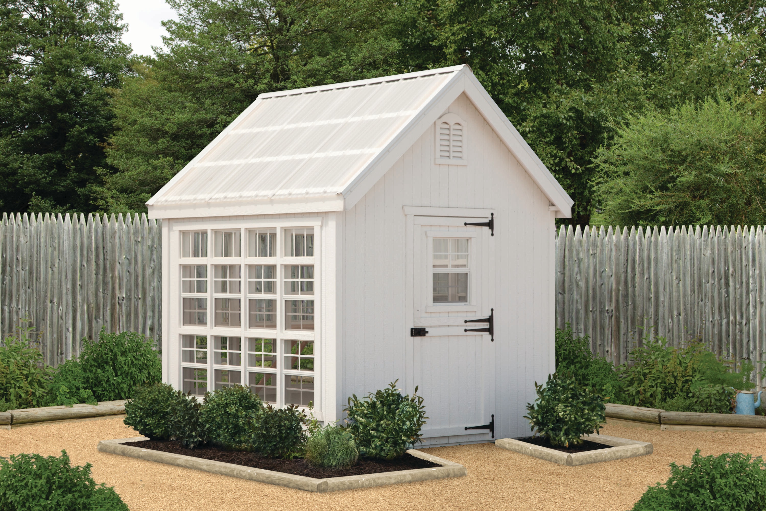 Little Cottage Co 8X12 LCG-PNK-FK Colonial Gable 12-ft L x 8-ft W x 10.1-ft H Brown Greenhouse Kit