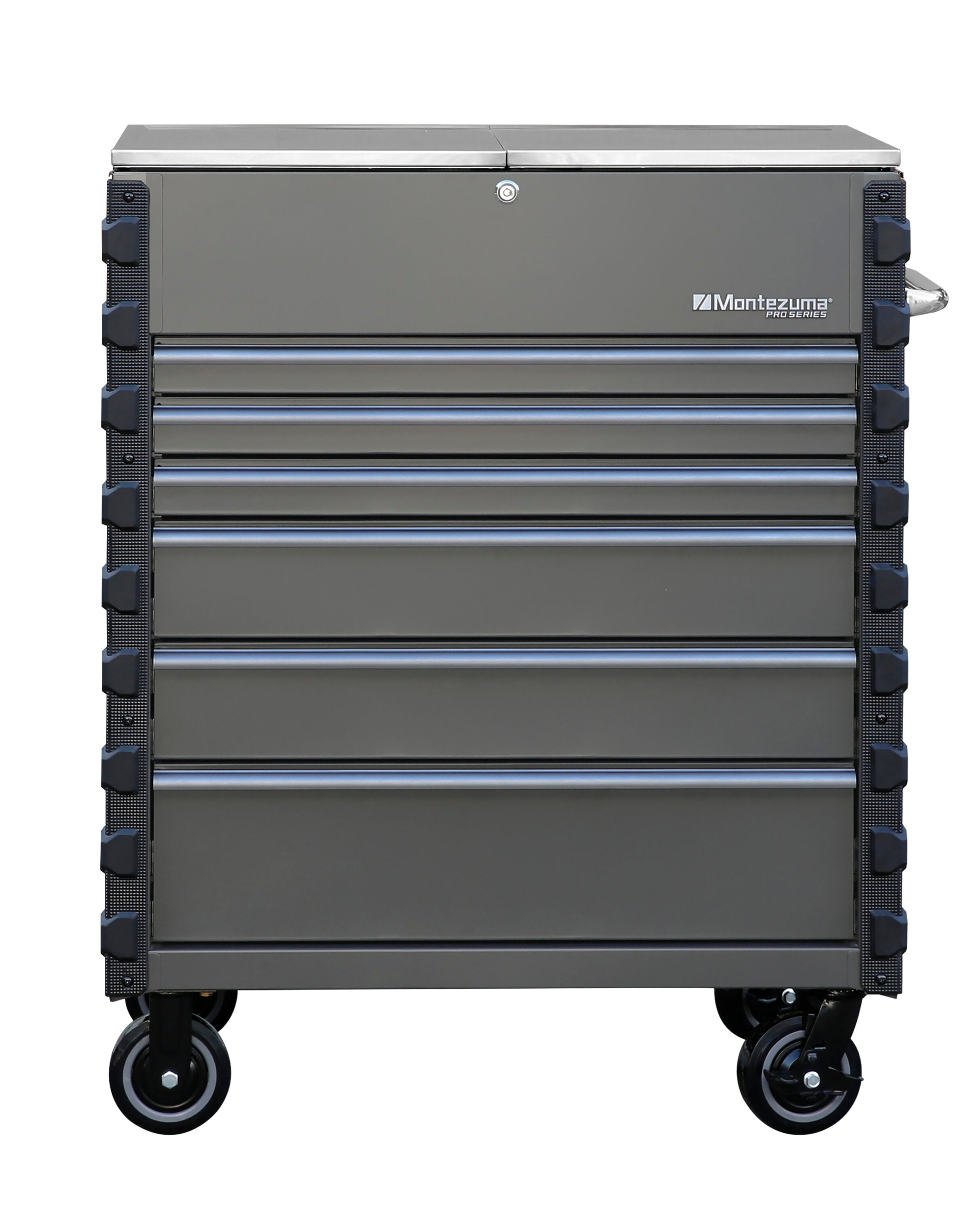 Montezuma MPMC36MGT6 36-in W x 48-in H 6 -Drawer Steel Rolling Tool Cabinet ( Gray )