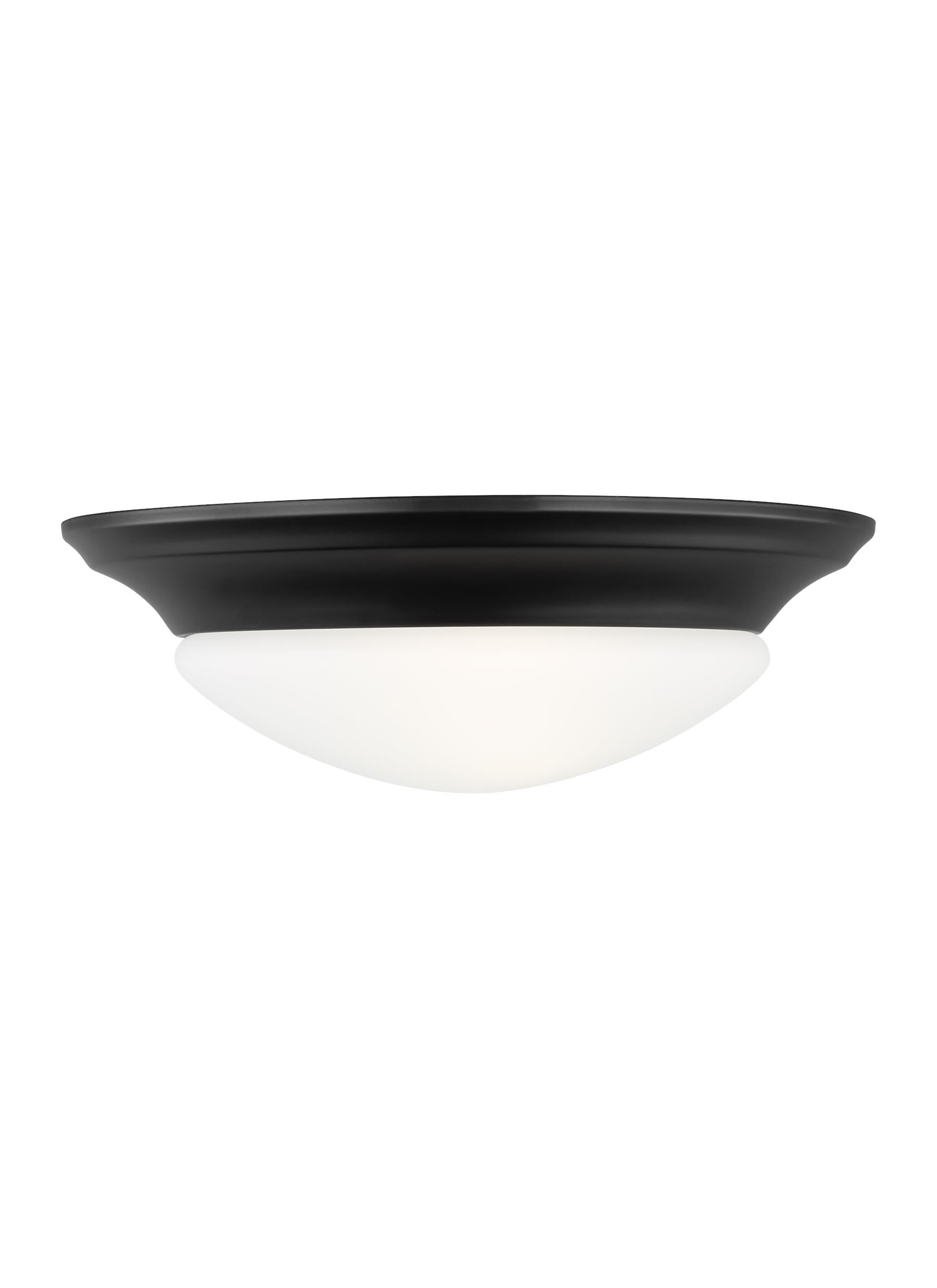 Generation Lighting 75434-112 Nash 1 -Light 11.5-in Matte Black Flush Mount Light