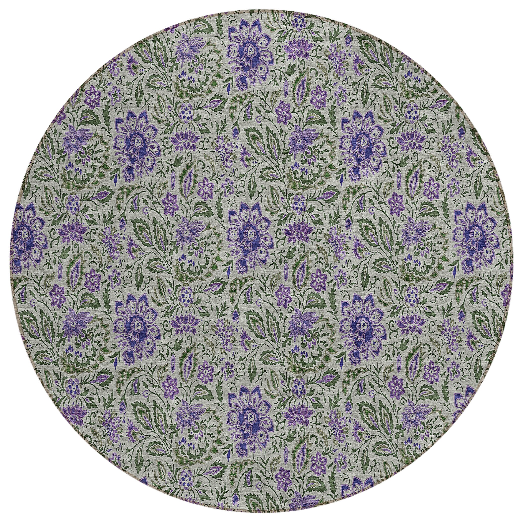 Addison Rugs ACN660OL8RO Chantille ACN660OL 8 x 8 (ft) Polyester Sage Round Indoor/Outdoor Geometric Machine washable Area rug