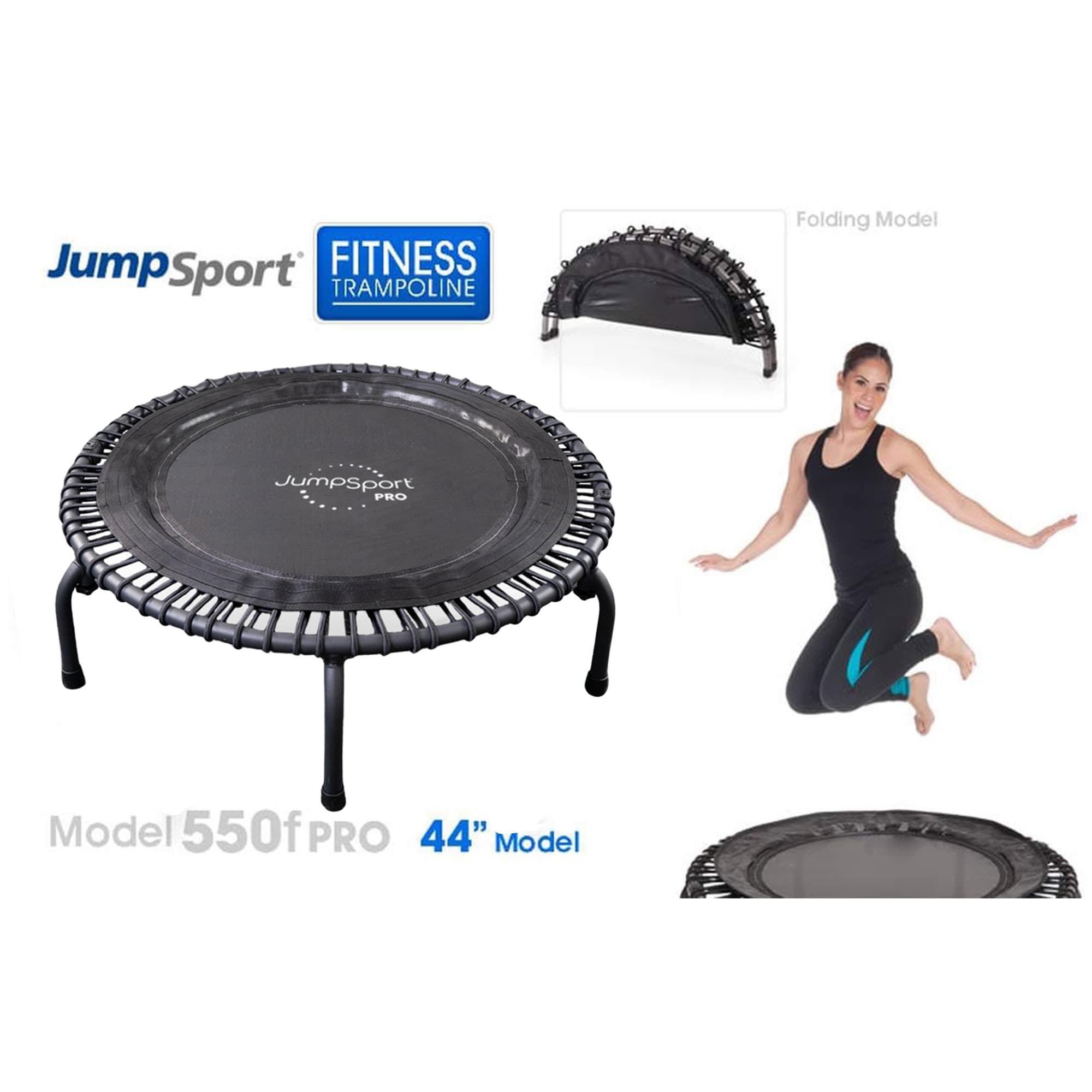 JumpSport 250 Durable 35.5 Cardio Workout Home Gym Fitness Trampoline 