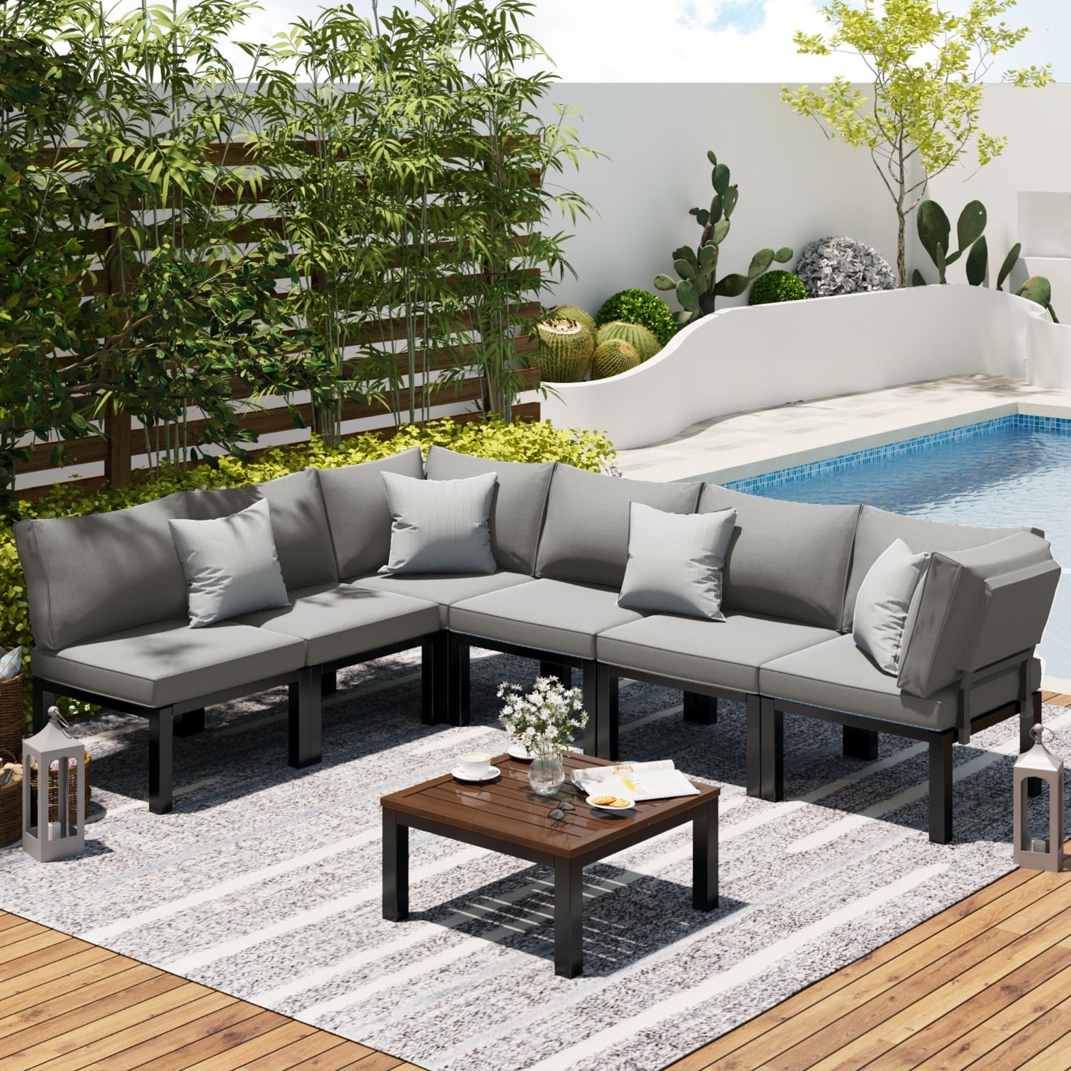 AECOJOY 16077GR-LS01 Patio-Sofas-Daybeds - View #3