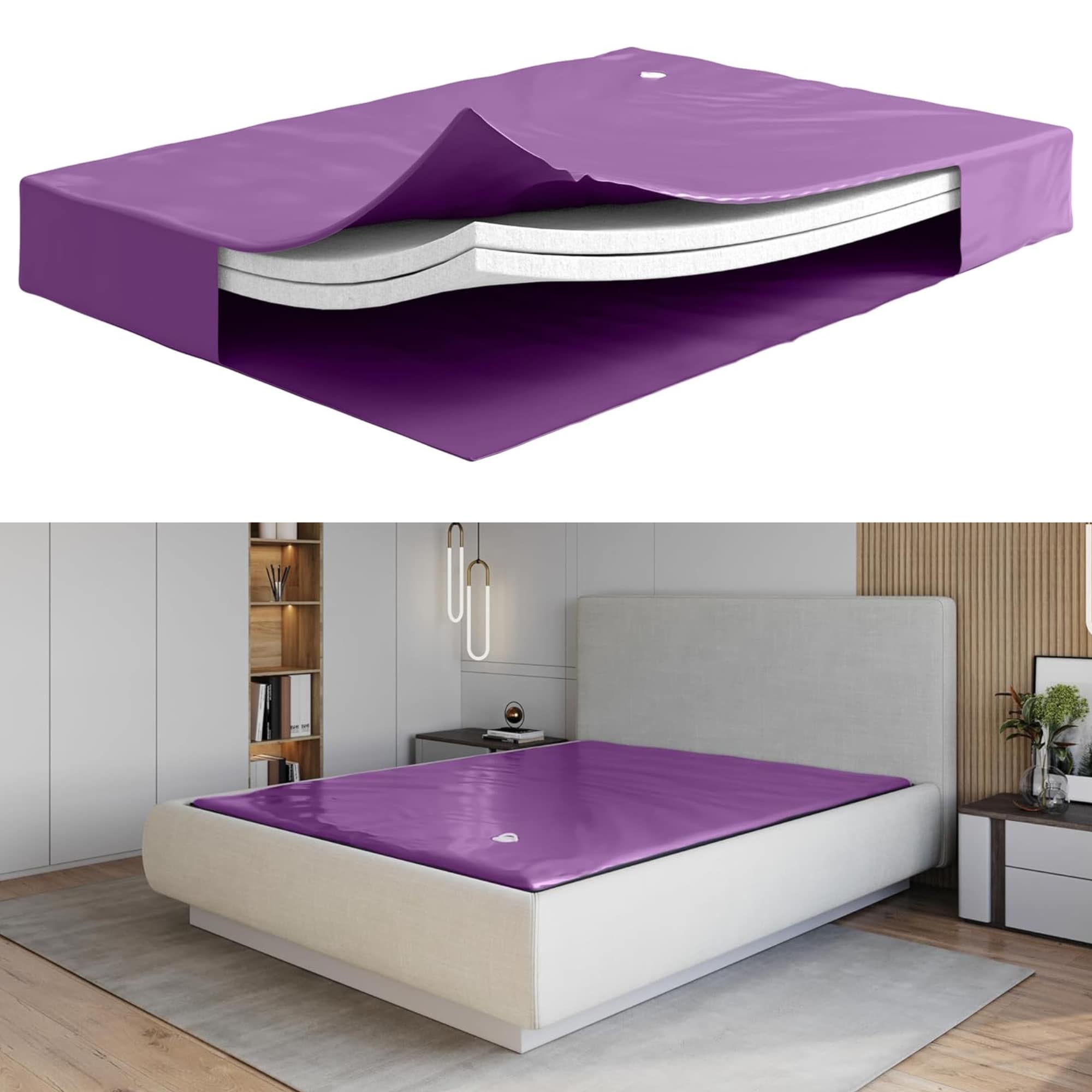 Boyd Sleep MT00517SS Semi-Waveless 60 Percent  Hardside WaterBed Mattress- Contains Two Wave Reducing Fiber Layers- Bladder Corners are Reinforced- 18ml Smooth Vinyl- Frame not Included- Super Single Size
