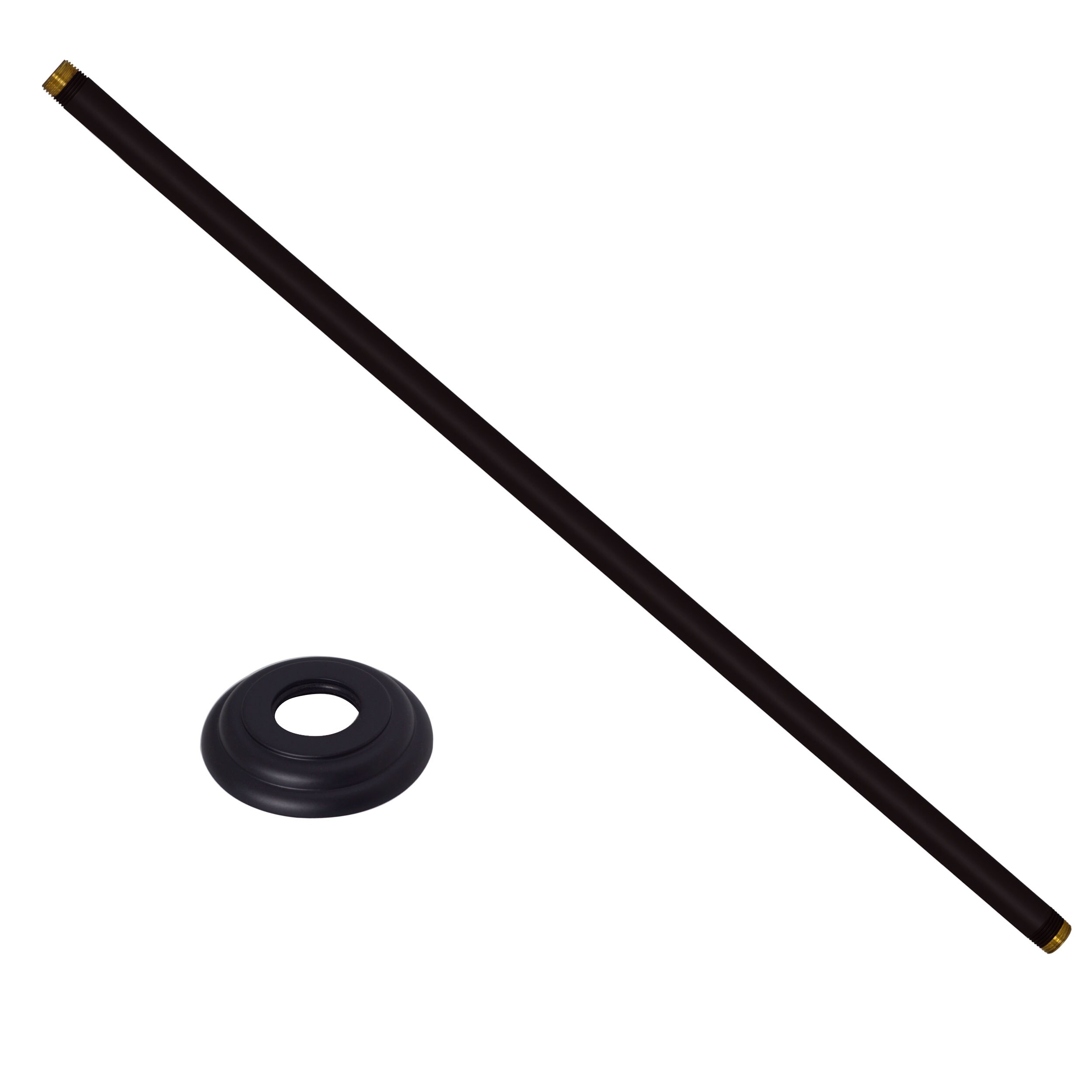 WESTBRASS D3624A-62 Matte Black 24-in Shower Arm (0.622-in-ID)