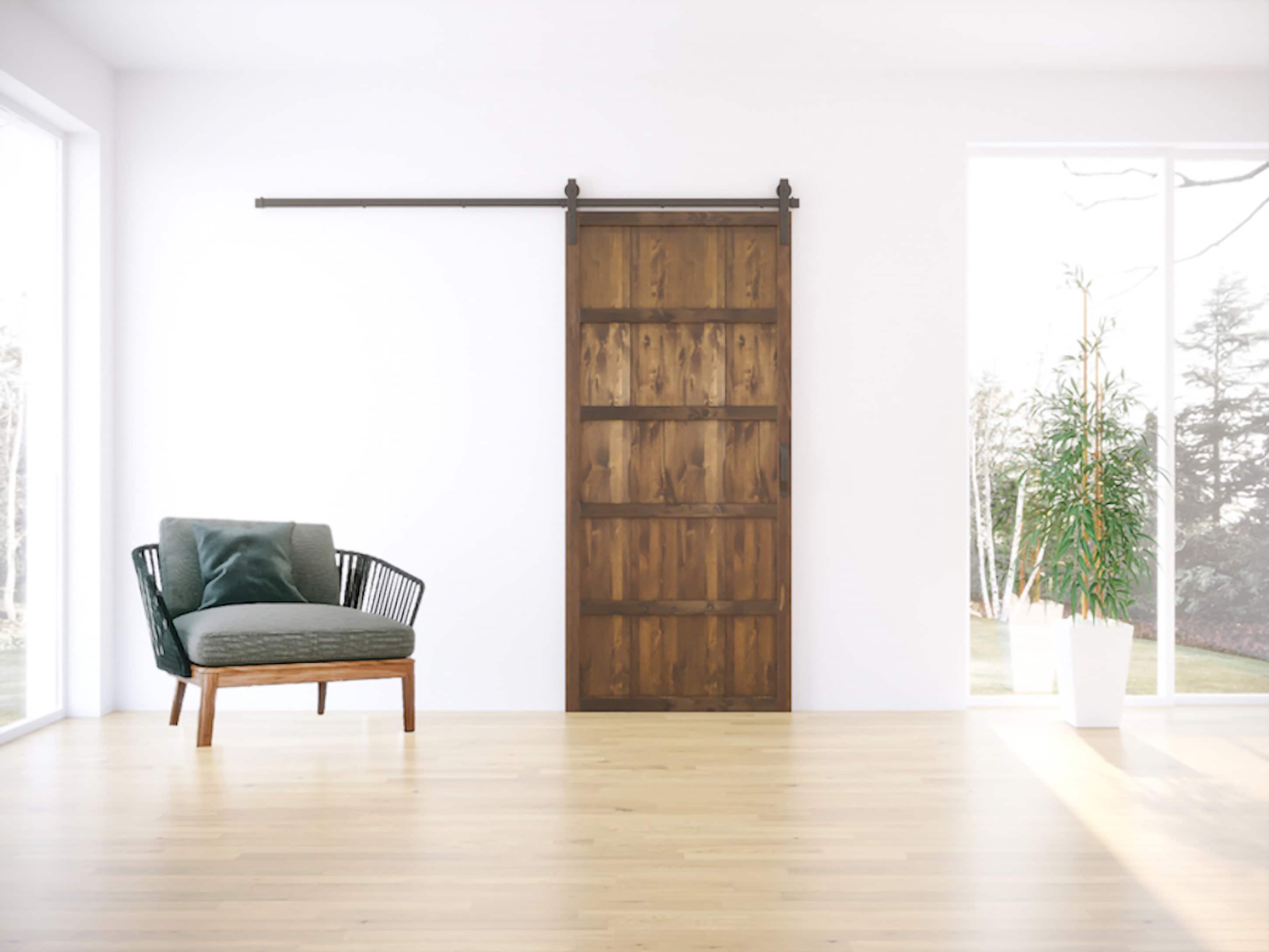 Dogberry DFIVE36DKCHNONEHARD Barn-Doors - View #5