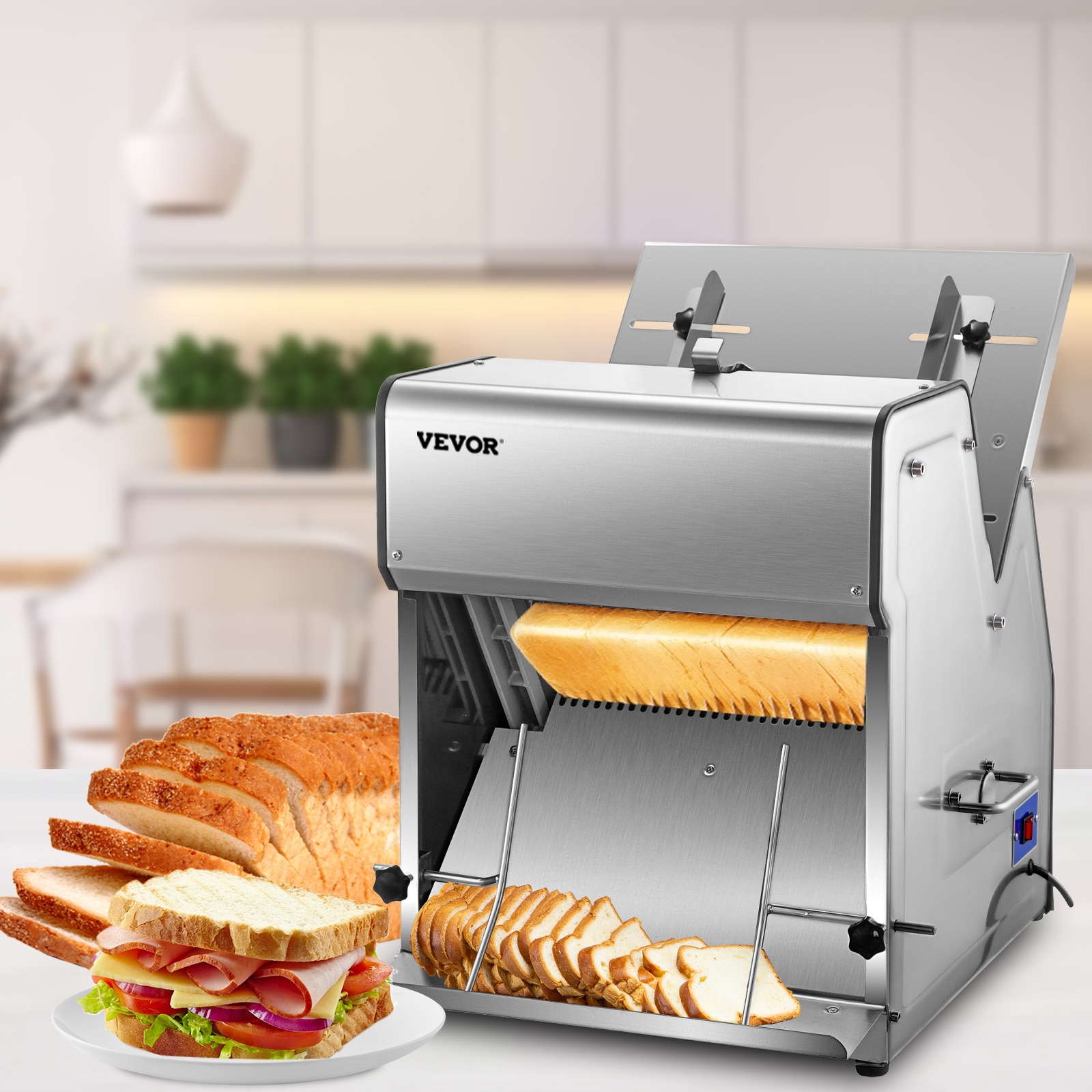 VEVOR Commercial/Residential Food Slicer with Thickness Control (304 Stainless Steel Bread Slicer) QPJ31PMBQPJ000001V1 Sansujyuku sansujyuku.com