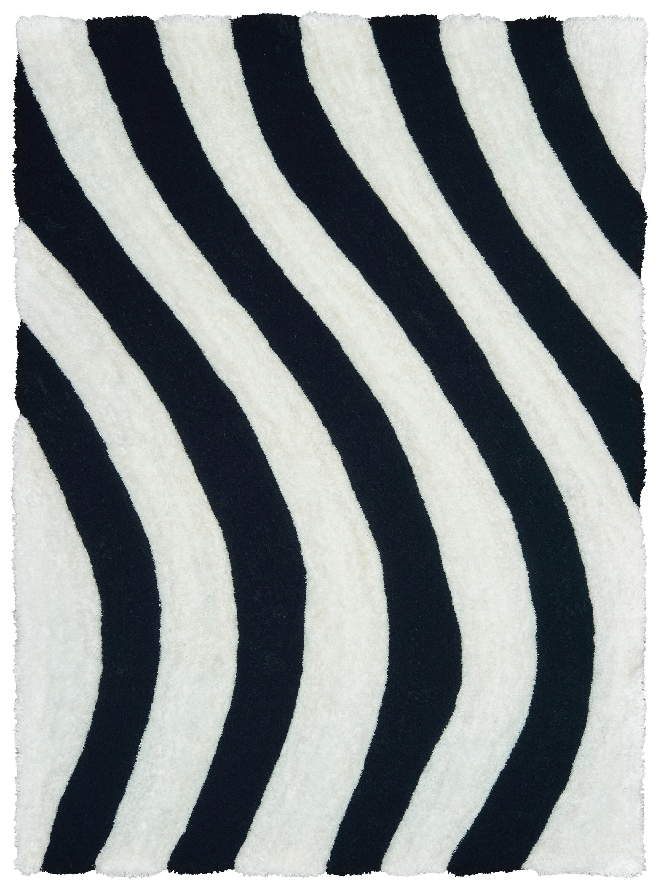 United Weavers Of America 2100 21670 58 Finesse 5 x 7 (ft) Polyester Black Rectangular Indoor Geometric Area rug
