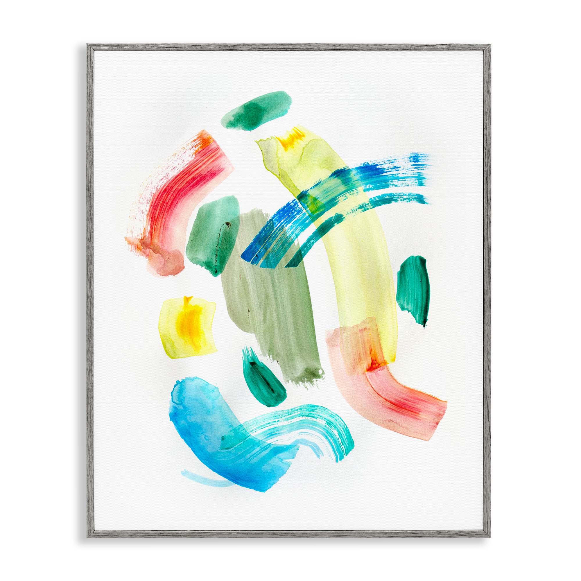 Stupell Industries BU-155-GFF-16X20 Curved Retro Abstraction Gray Framed Giclee Art By Gemma Bardot 16 x 20