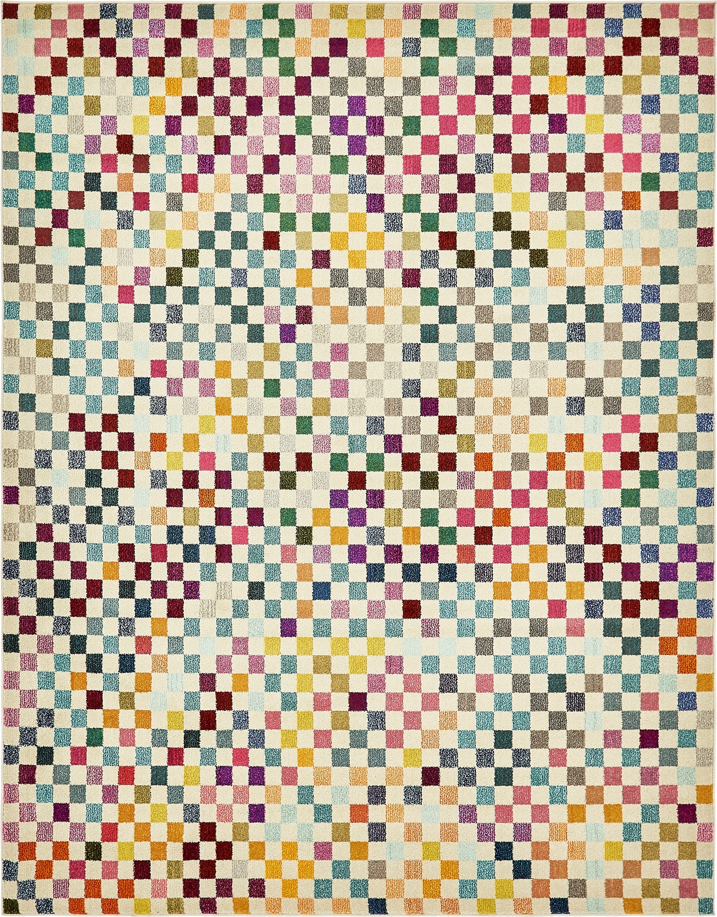 Unique Loom 3139808 Palm Bay Chromatic 8 x 10 (ft) Loomed Polypropylene Multi/Beige Rectangular Indoor Geometric Bohemian/Eclectic Area rug