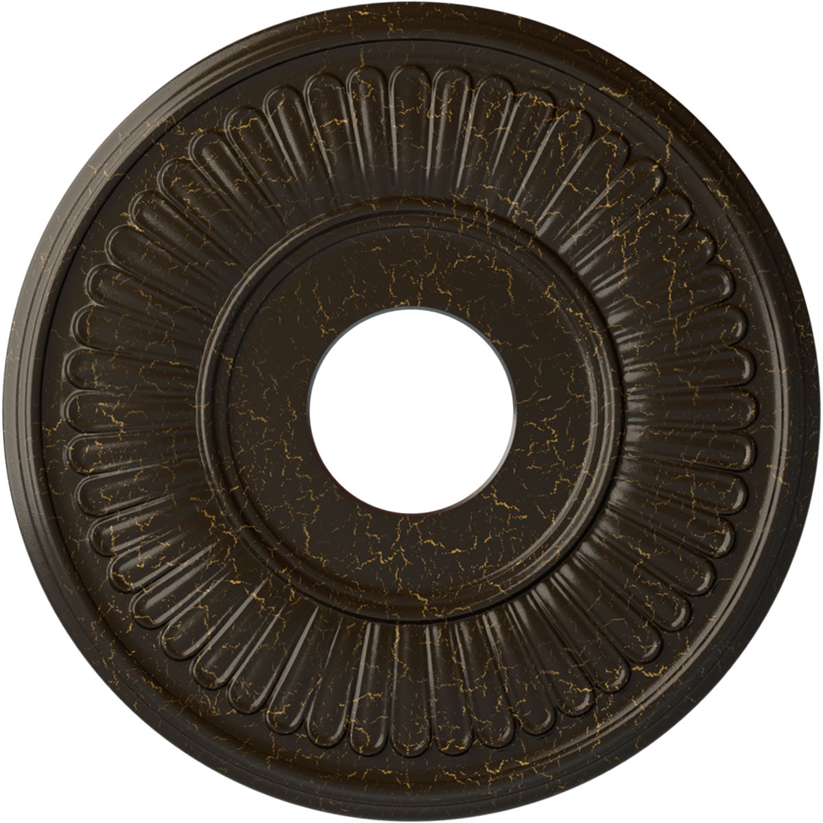 Ekena Millwork CM15BESHC Berkshire 15.75-in W x 15.75-in L Painted Stone Hearth Crackle Polyurethane Whole Ceiling Medallion