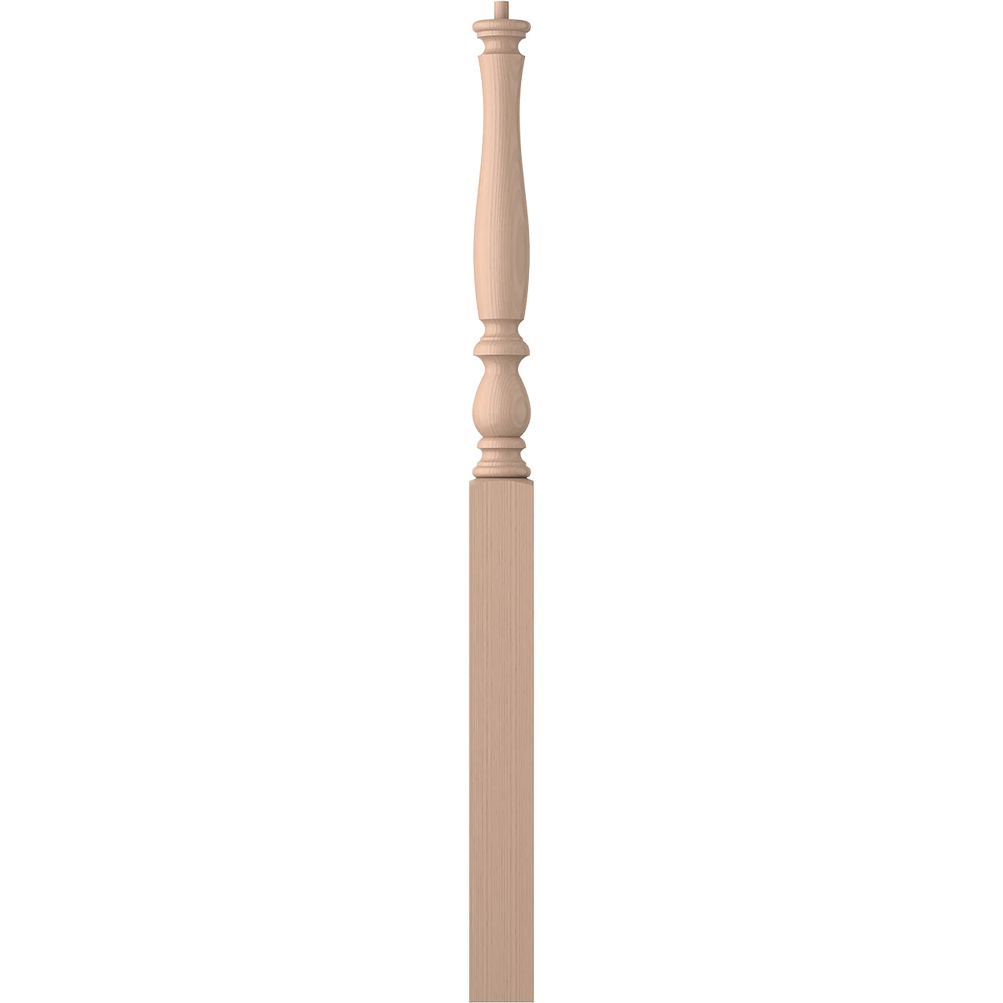 L.J. Smith Stair Systems LJP-3914-M Harbor 3.25-in x 50-in Unfinished Maple Starting Stair Newel Post