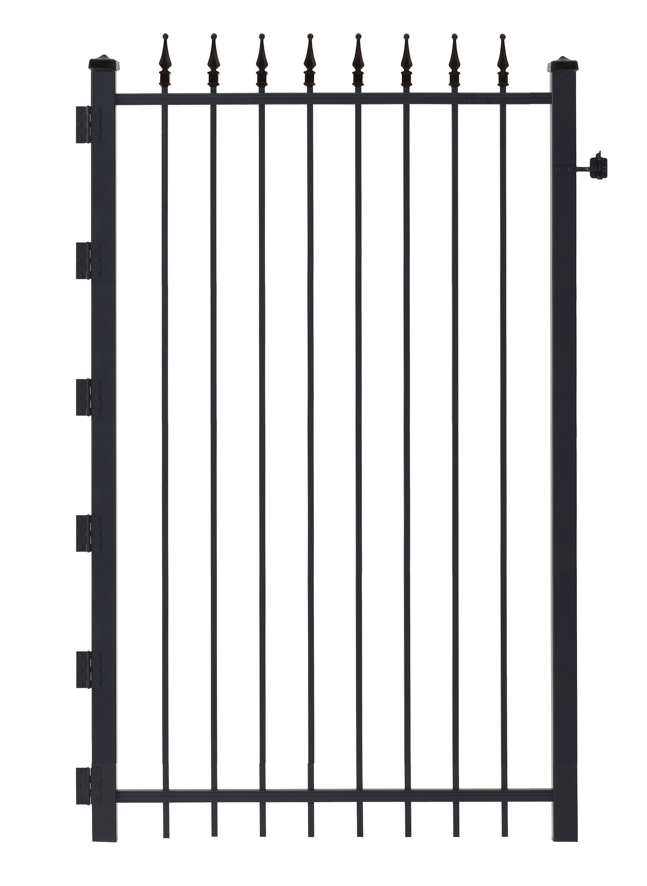 Gilpin 979 6-ft H x 3-ft W Black Steel No Dig Decorative Walk-thru Decorative metal Fence gate
