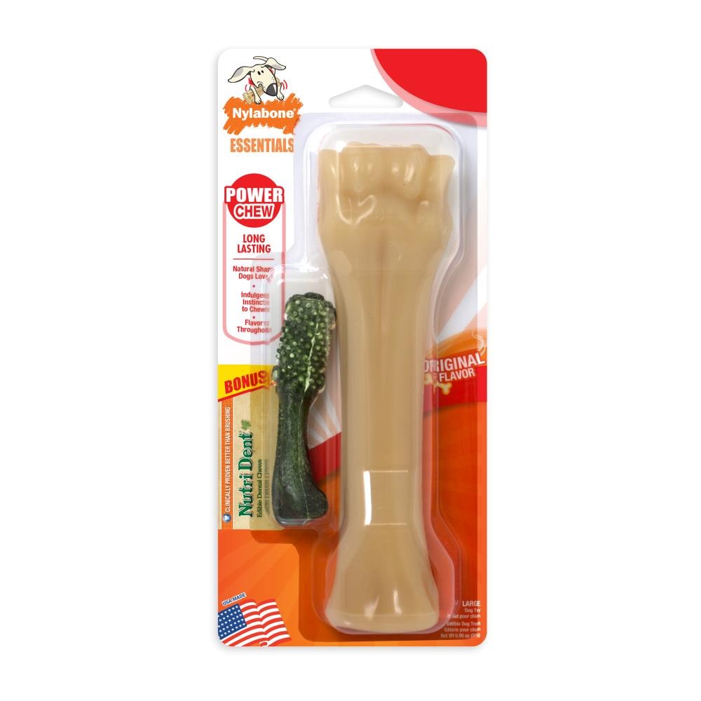 Nylabone DuraChew Bone Peanut Butter Regular Size Dental Nylon Toy for Dogs