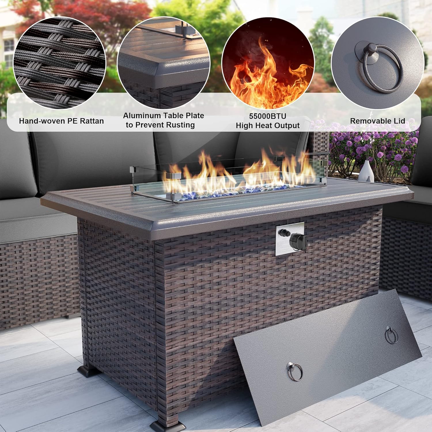 ALAULM LS-6PCS+FP-GREY Patio-Conversation-Sets - View #3